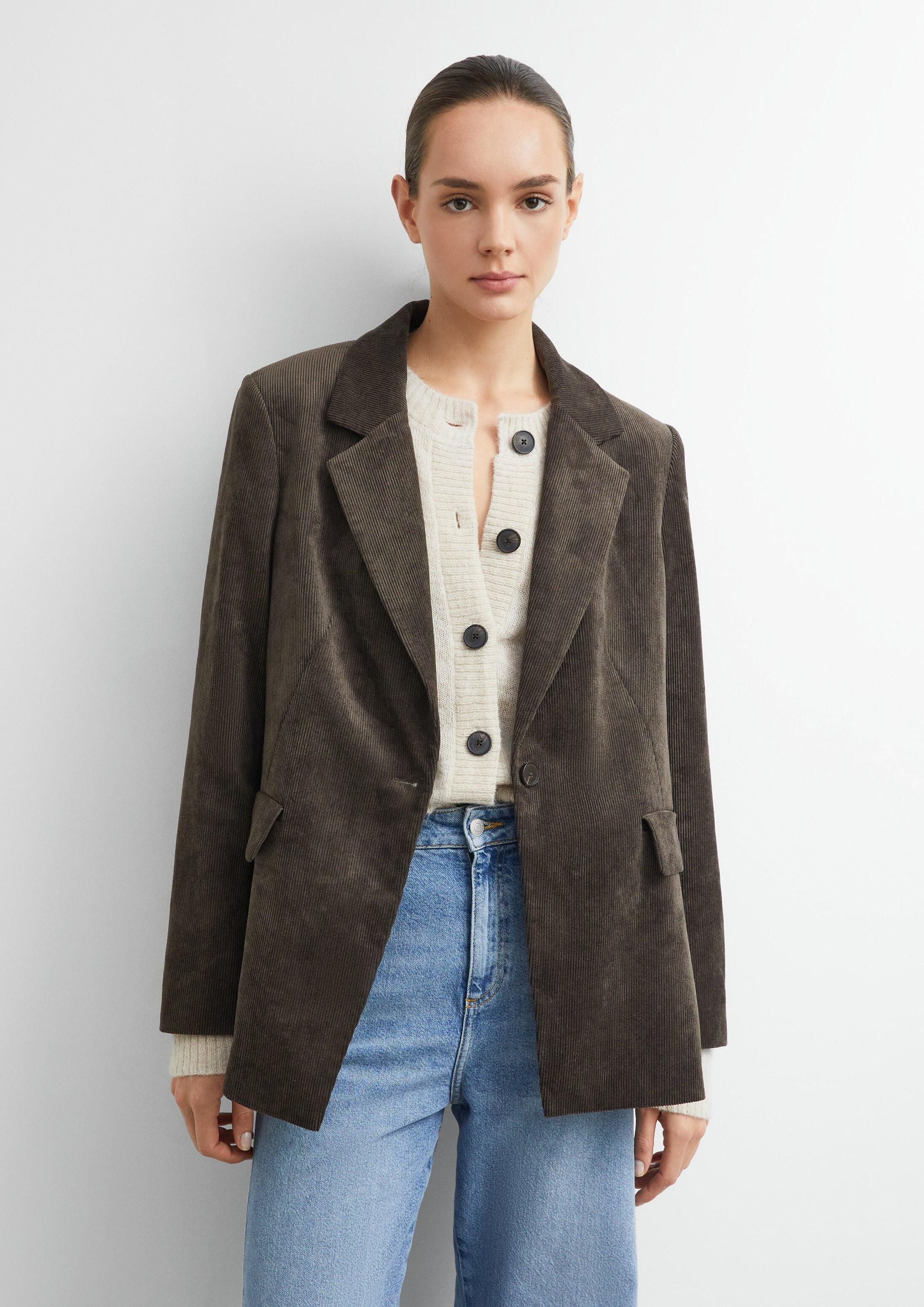 comma Jackenblazer Indoor-Blazer Blazer aus Feinkord