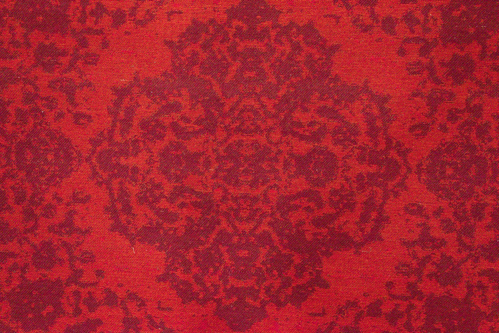 reine Wohnzimmer 6 rot rechteckig, mm, VINTAGE Handgearbeitet, morgenland, Wolle, Wollteppich Medaillon, MILANO, Höhe: