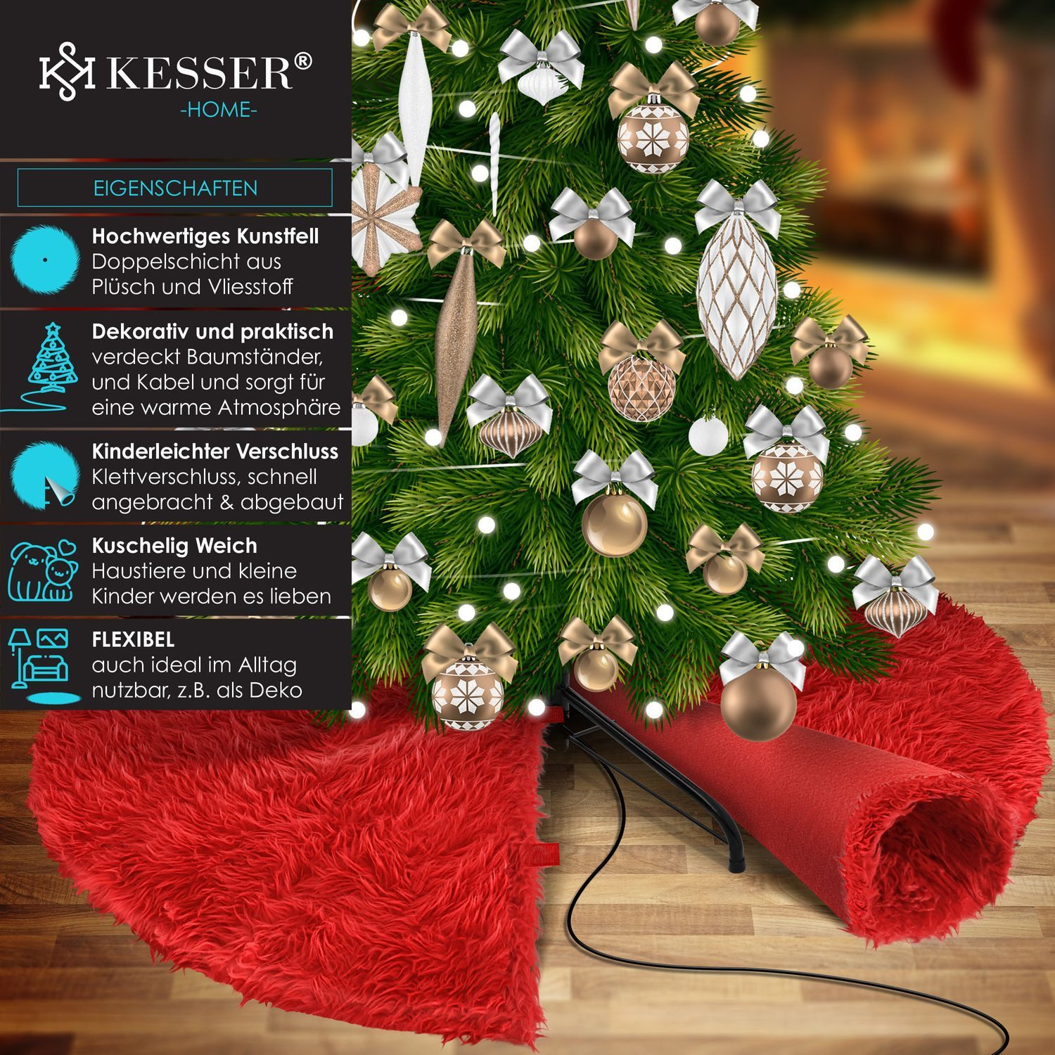KESSER Weihnachtsfigur, Weihnachtsbaumdecke Tannenbaum Decke Christbaumdeck günstig online kaufen