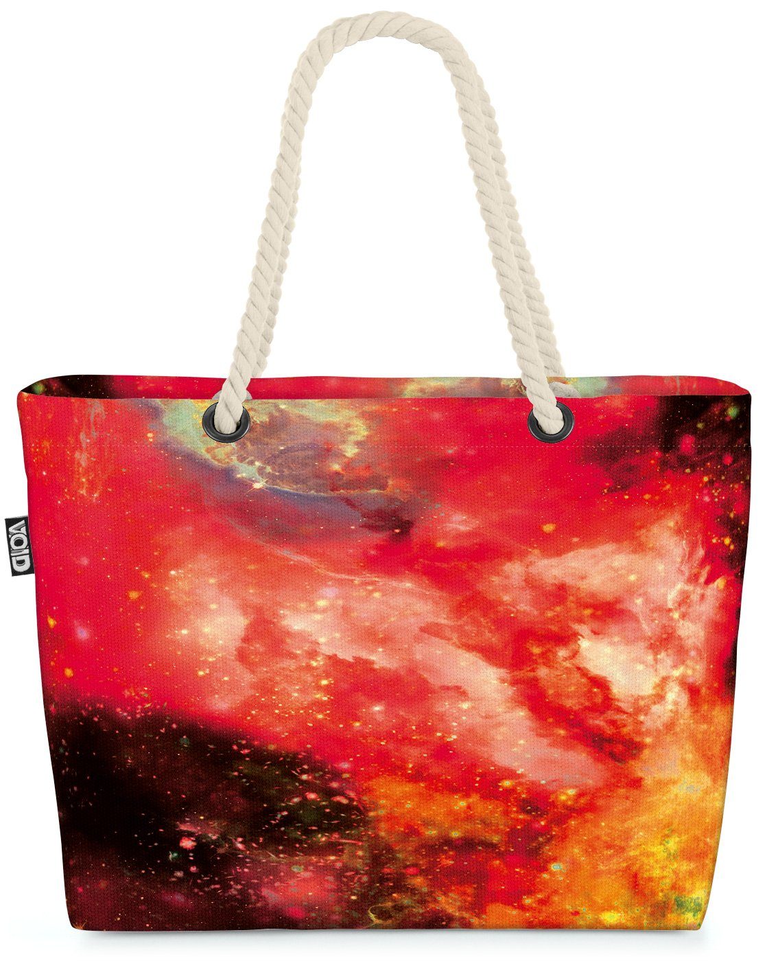 VOID Strandtasche (1-tlg), Weltall Space Shopper Beach Bag Sternzeichen Astro Weltraum rot