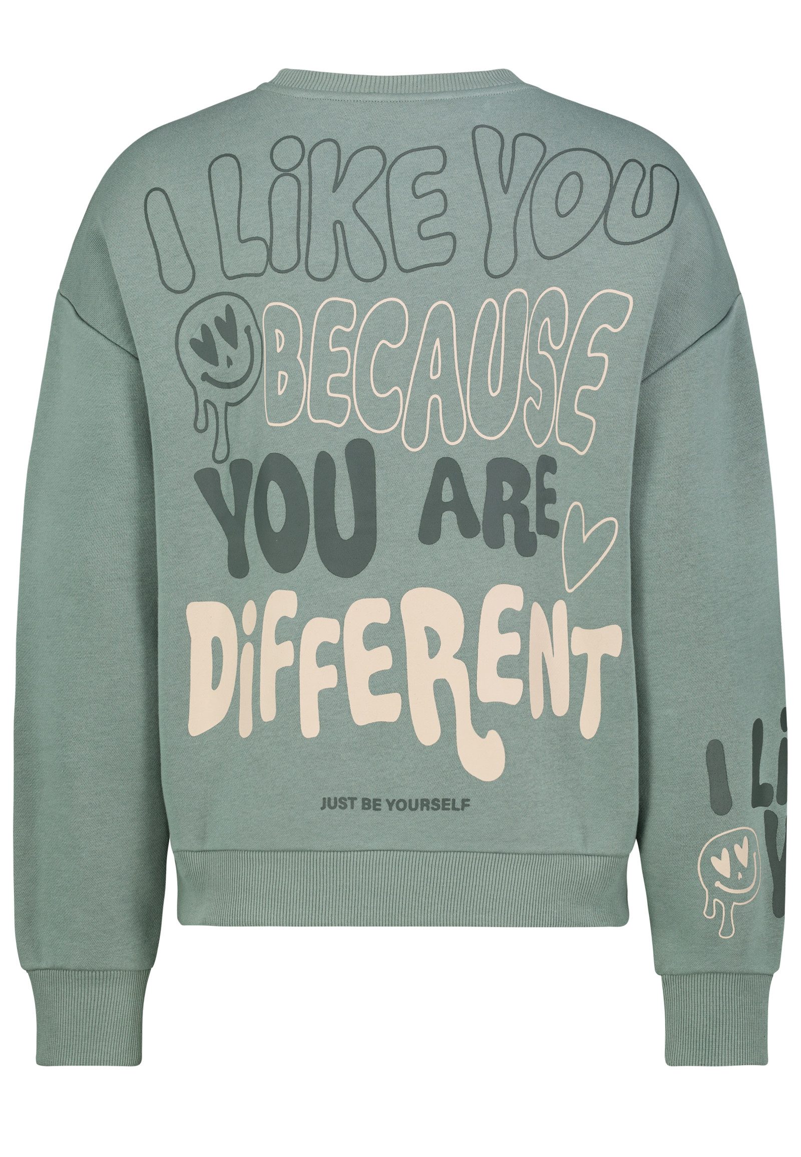 SUBLEVEL Sweatshirt Damen Cropped Cartoon Pullover günstig online kaufen