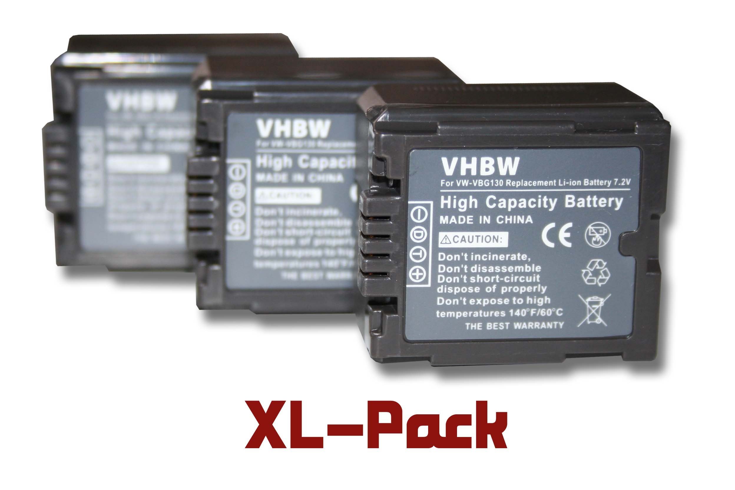 vhbw Kamera-Akku passend für Kompatibel mit Panasonic VDR-D50, VDR-D220, VDR-D310 Kamera / Camcorder Digital (1000mAh, 7,2V, Li-Ion) 1000 mAh