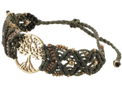 Guru-Shop Armreif Goa Armband, Makramee, Festival Armband - Tree..