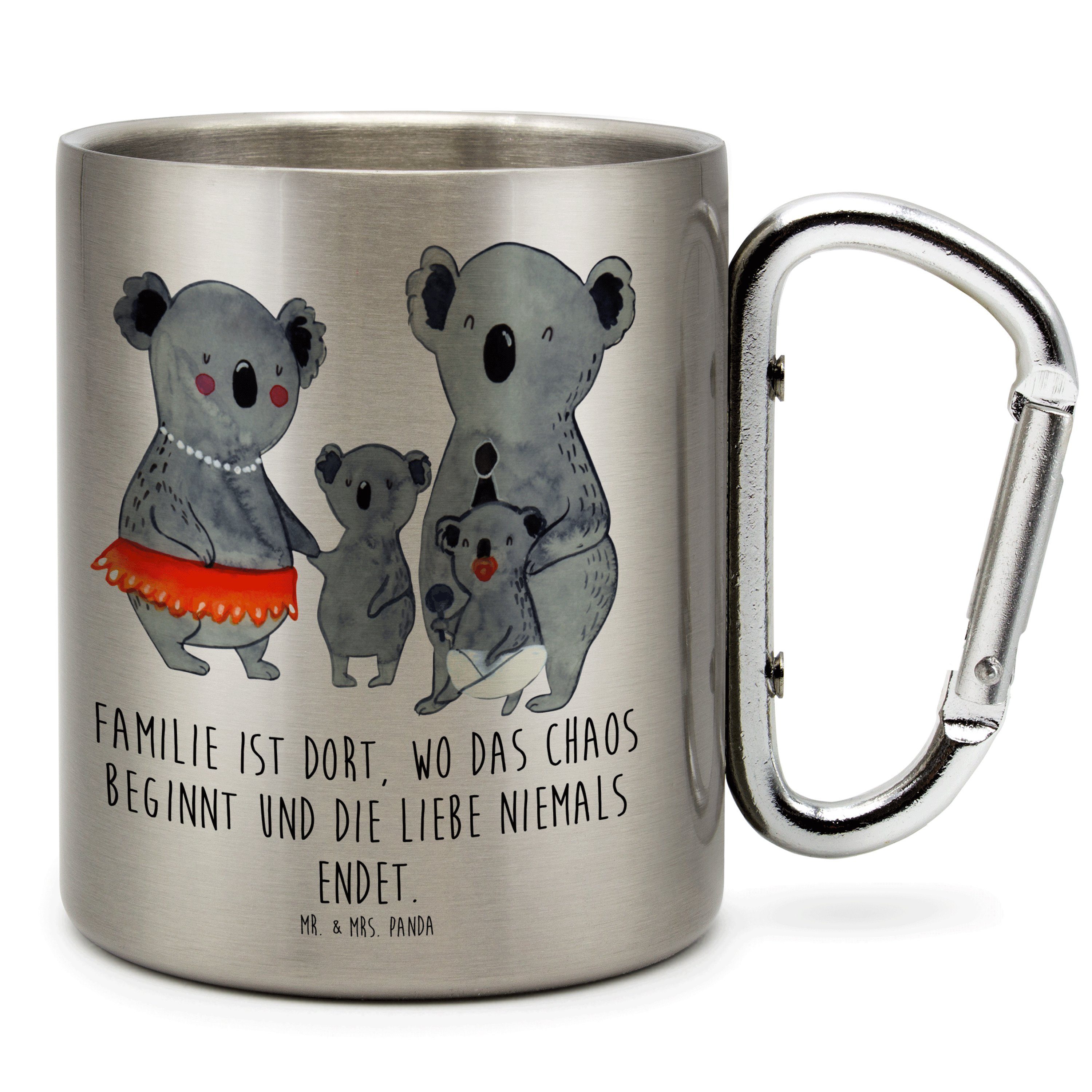 Mr. & Mrs. Panda Tasse Koala Familie - Transparent - Geschenk, Kinder, Papa, Tasse, Family, Edelstahl