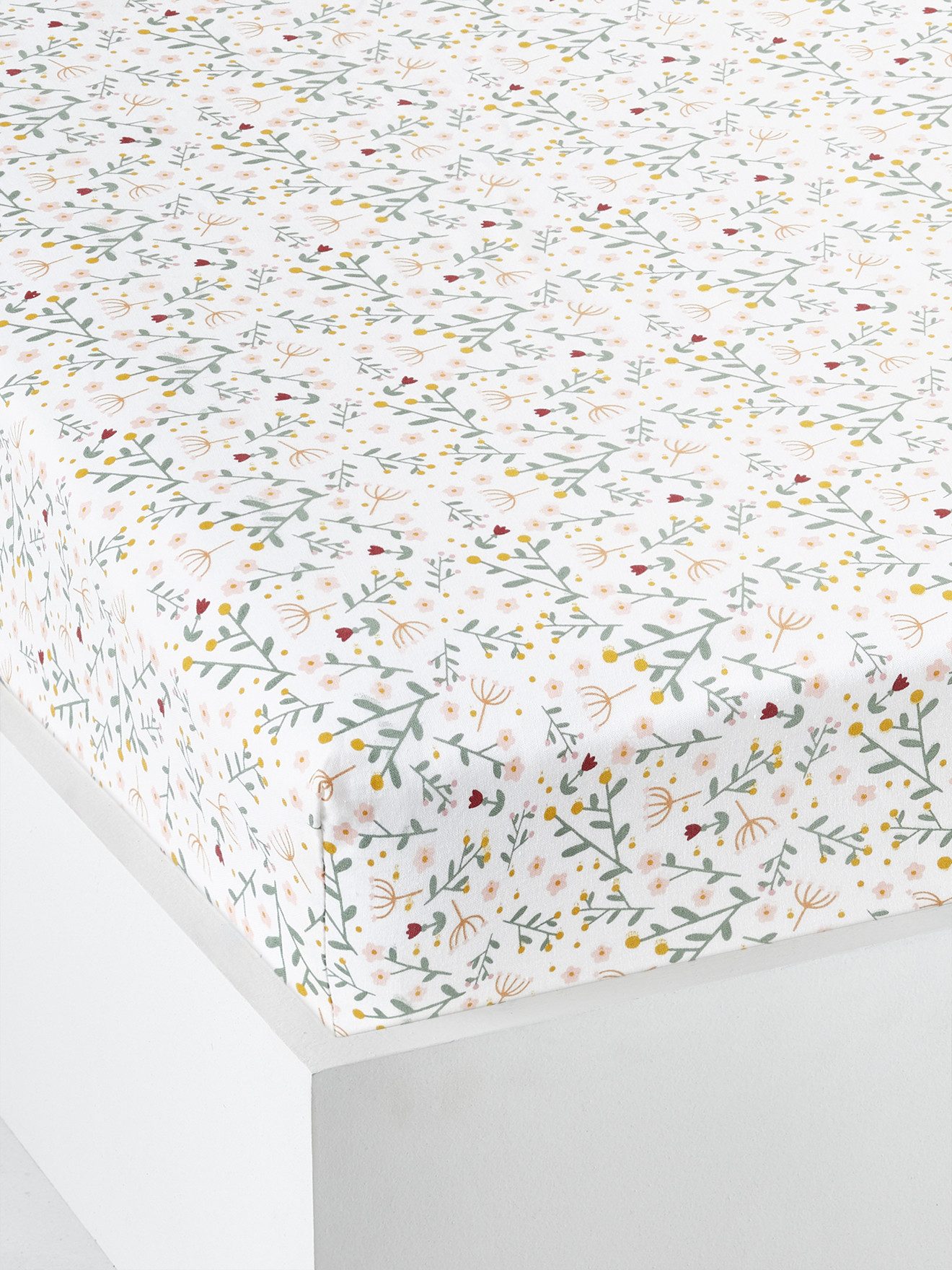 vertbaudet Spannbettlaken Baby Spannbettlaken Blumenzauber, Baumwolle, Blumenprint, robust