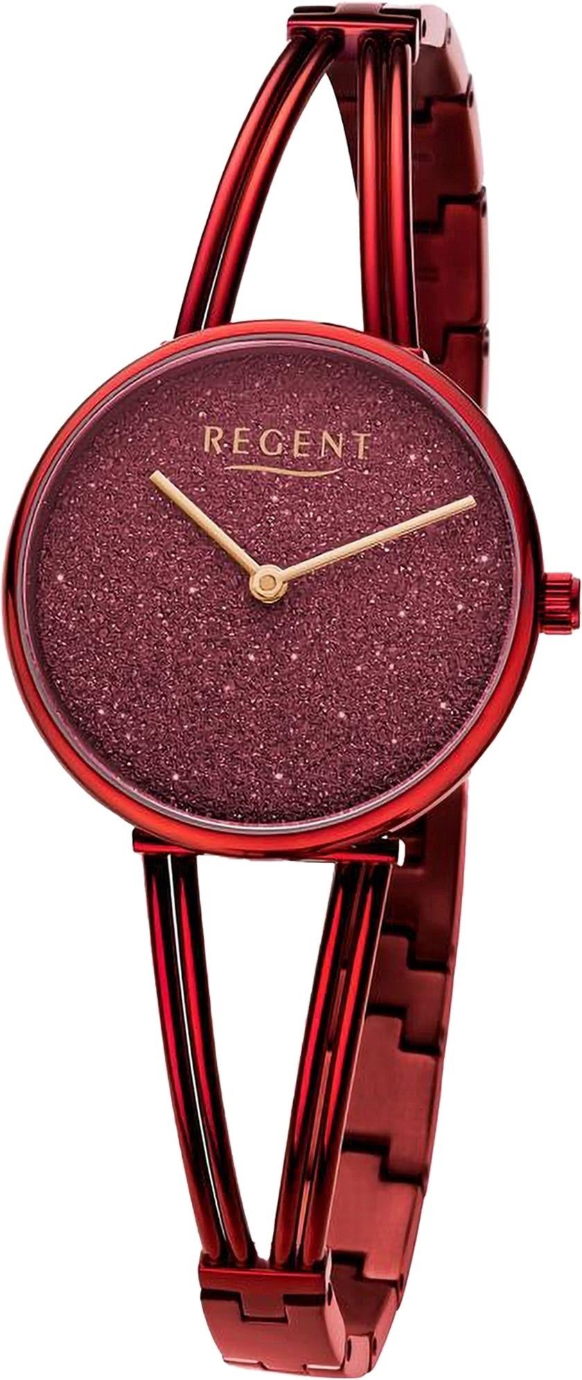 Regent Quarzuhr Regent Damen Analog, Armbanduhr groß rund, (ca. extra Armbanduhr Damen Metallarmband 30mm)