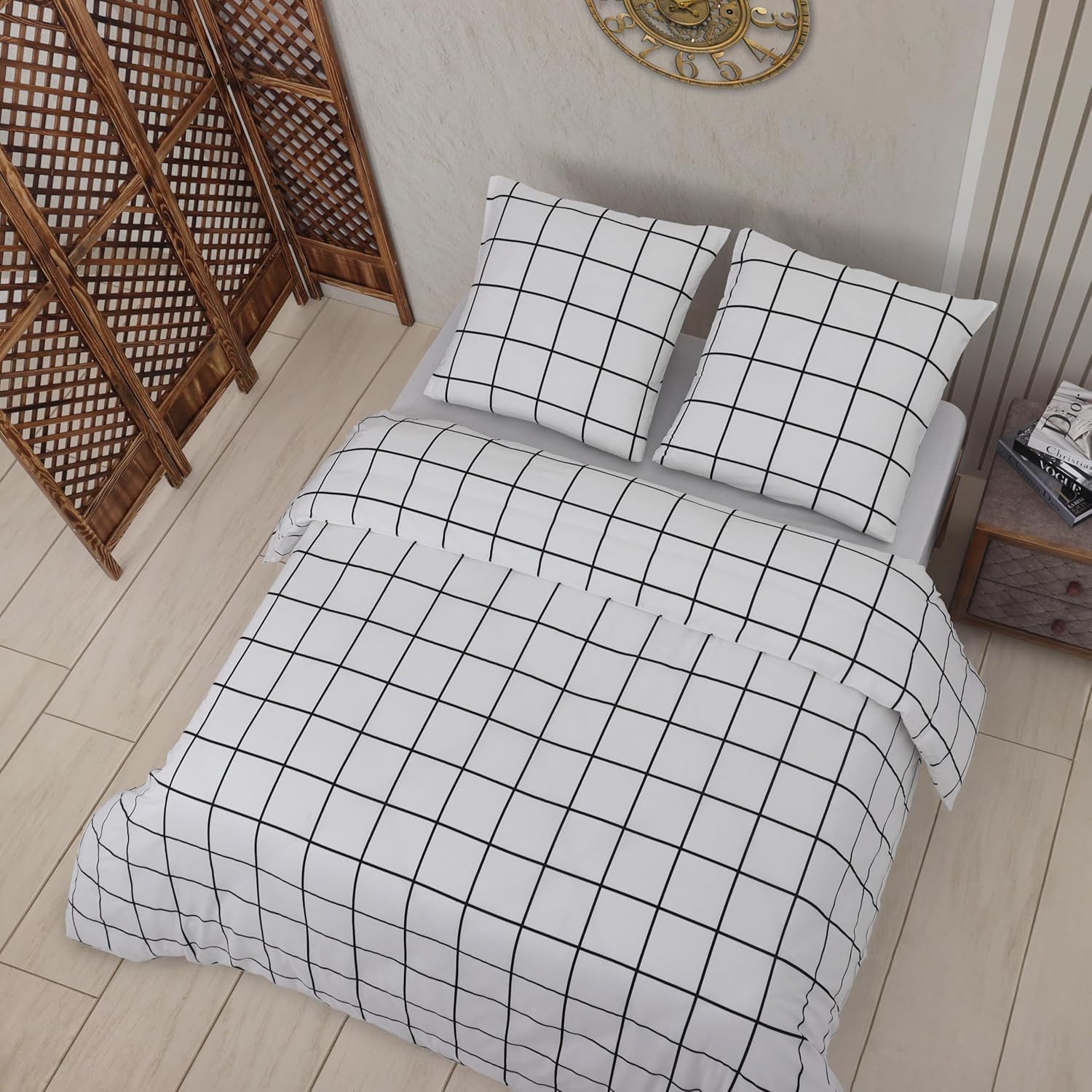 Vency Home Bettwäsche in Gr. 135x200, 155x220 cm oder 200x200, 3 teilig, 1x Bettbezug Reißverschluss + 2x Kissenbezug 80x80 Umschlagverschluss