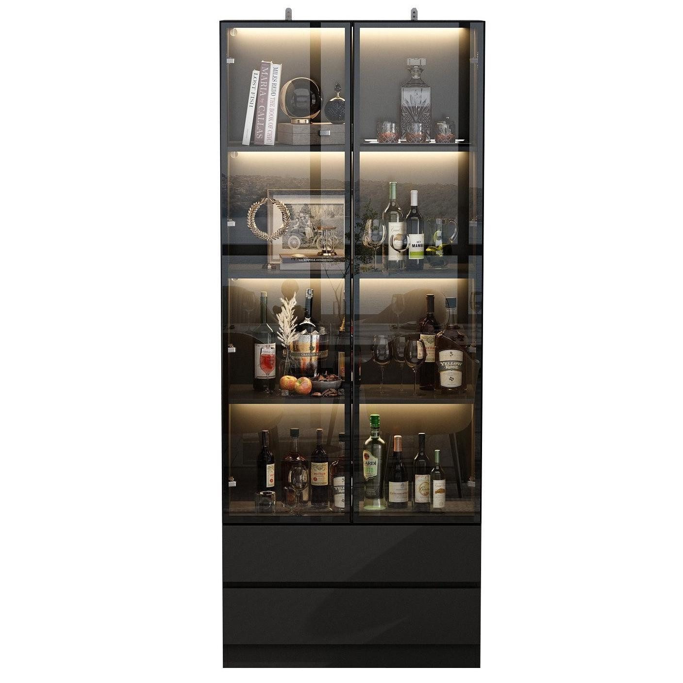 FUFU&GAGA Glasvitrine mit 2 Glastüren günstig online kaufen