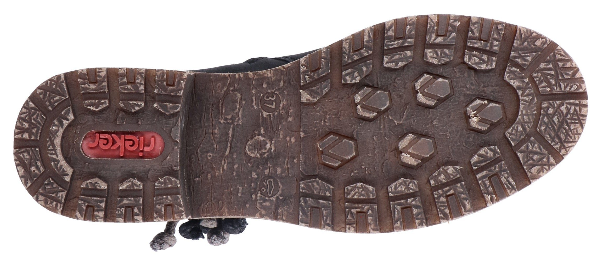 Rieker Winterstiefel, Langschaftstiefel, Blockabsatz, TEX-Membran, Nieten und Kordel