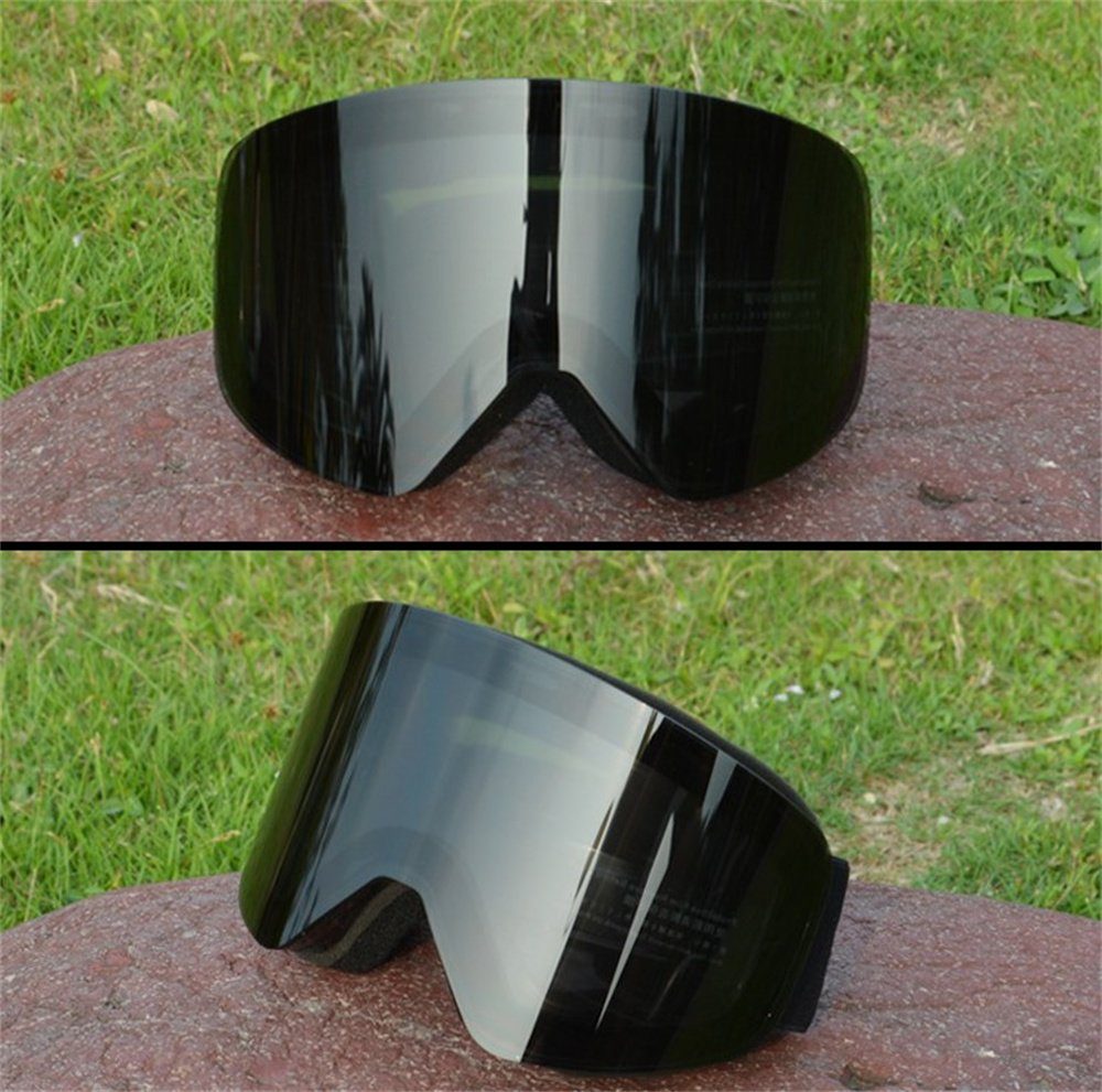 rot praktischer Skibrille (1-St), Skibrille, Schutz, Mit Anti-Beschlag-Beschichtung Dekorative UV-Schutz Kontrastverstärkende Für UV mit Erwachsene, Skibrille
