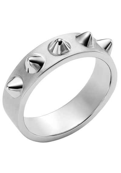 Diesel Fingerring Schmuck Edelstahl Fingerring HOOP, mit Zirkonia (synth)