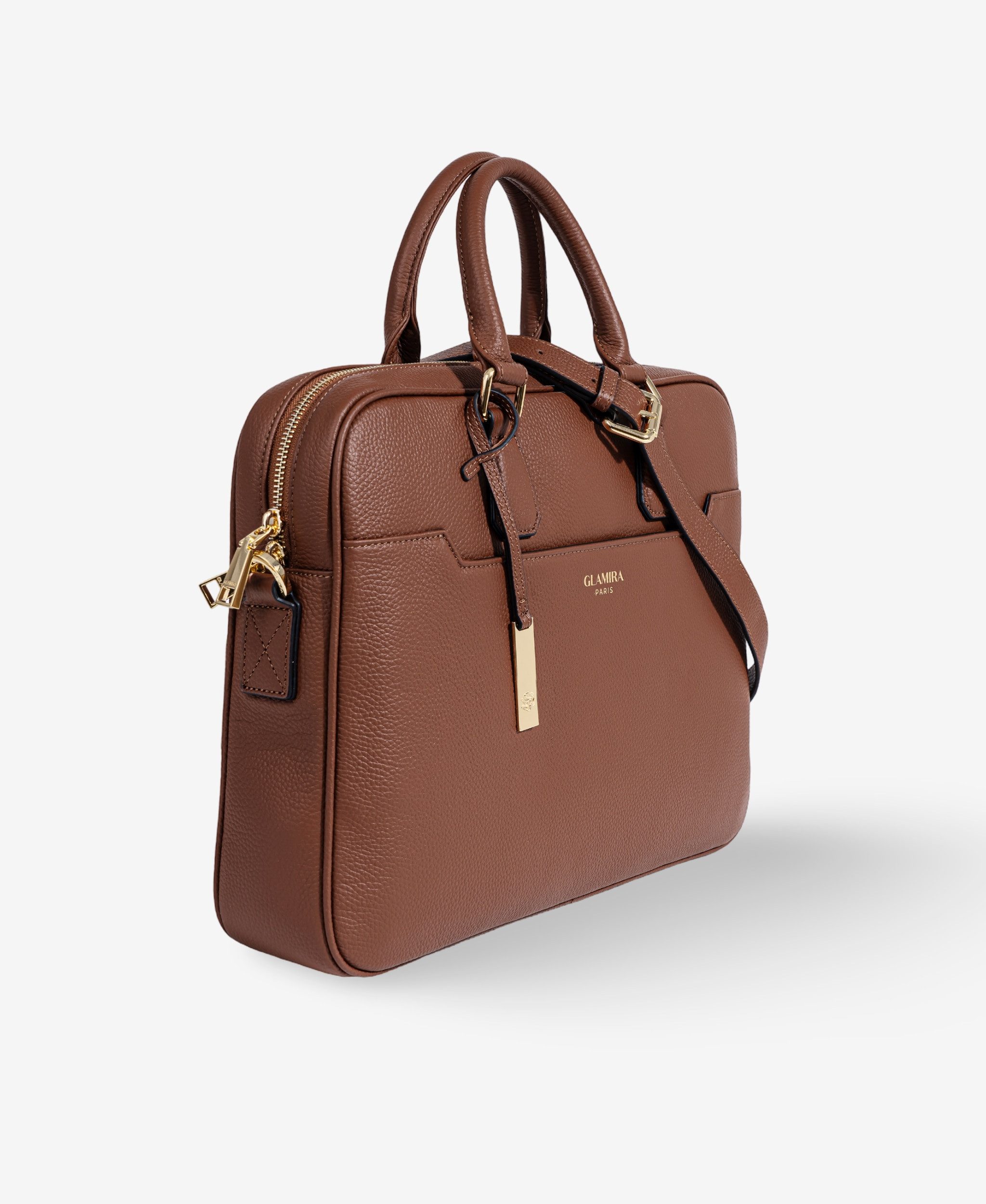 GLAMIRA Laptoptasche Lysandra Braune Aktentasche (1-tlg), echt Leder