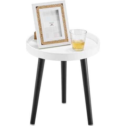 Diyarts Beistelltisch (Wohnzimmertisch, Nachttisch, Blumenhocker, kleiner Couchtisch), mit Beinen aus Massivholz, Skandinavische Stil, Kleiner Tisch