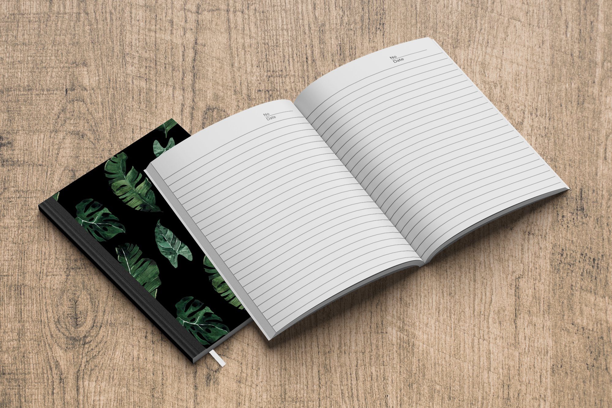 MuchoWow Notizbuch Muster - Haushaltsbuch - Tagebuch, Merkzettel, A5, 98 Notizheft, Journal, Blätter, Seiten, Pflanzen
