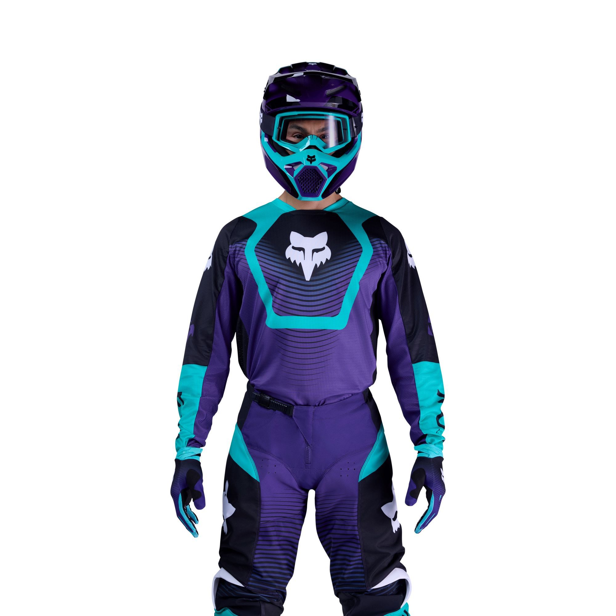 Fox Racing Radtrikot Fox 180 Collect Jersey Lila/Türkis