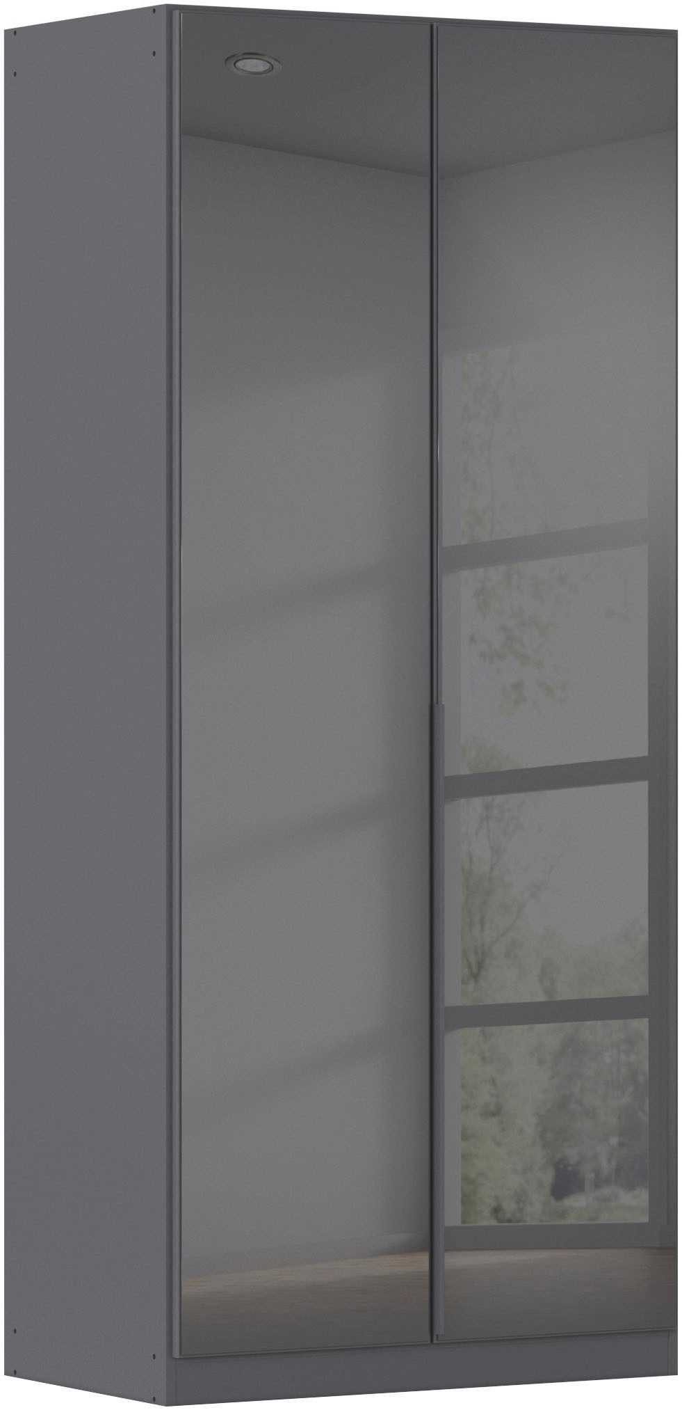 OTTO home Drehtürenschrank Kleiderschrank Kleiderschränke Schrank Garderobe AGORDO mit Glasfront (in zwei Griff-Farben, Breiten 91-405 cm) durchdachte Innenausstattung, in 8 Breiten und 2 Höhen MADE IN GERMANY