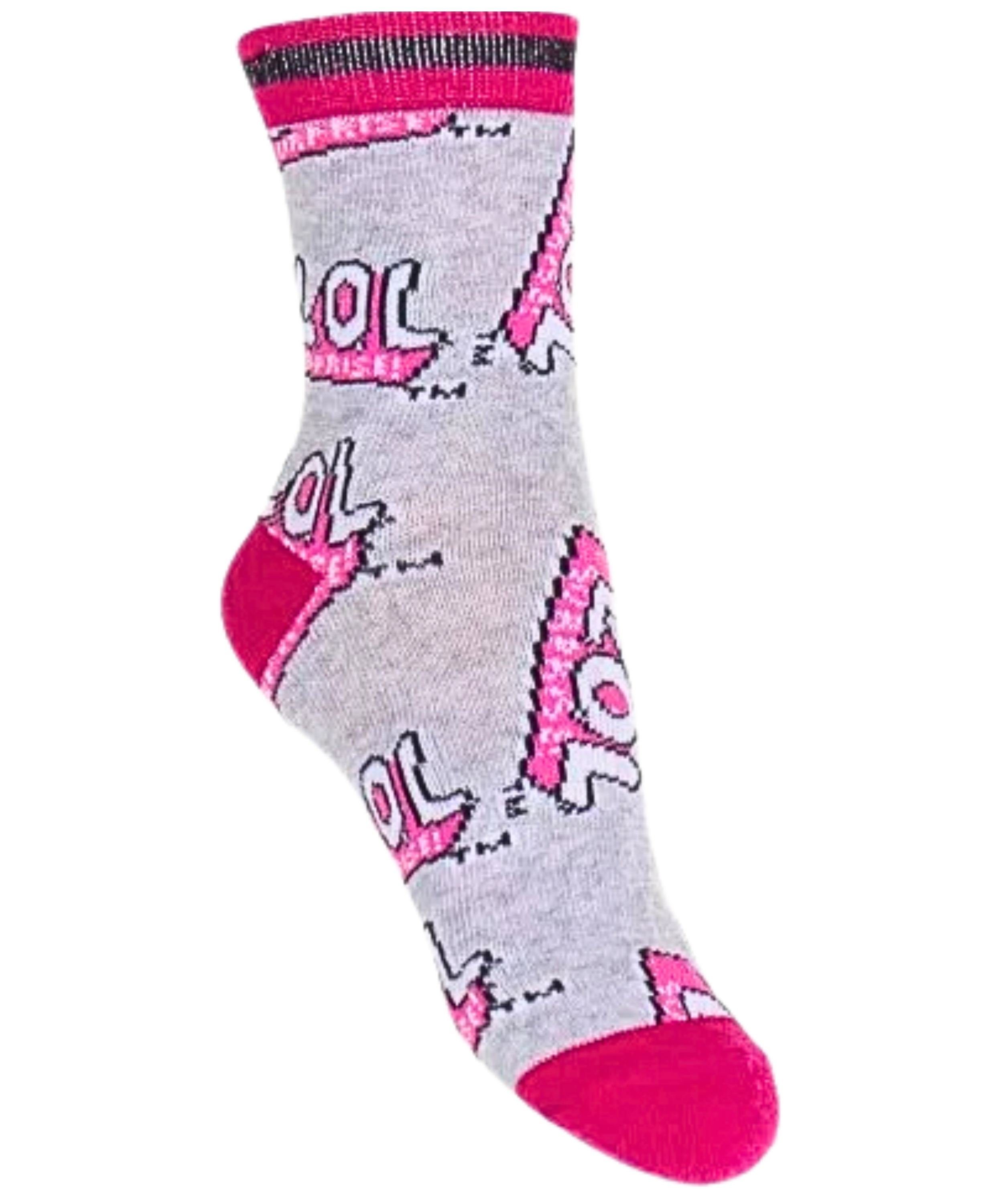 L.O.L. SURPRISE! Socken (3-Paar) Mädchensocken 23-26 mit Glitzer Gr