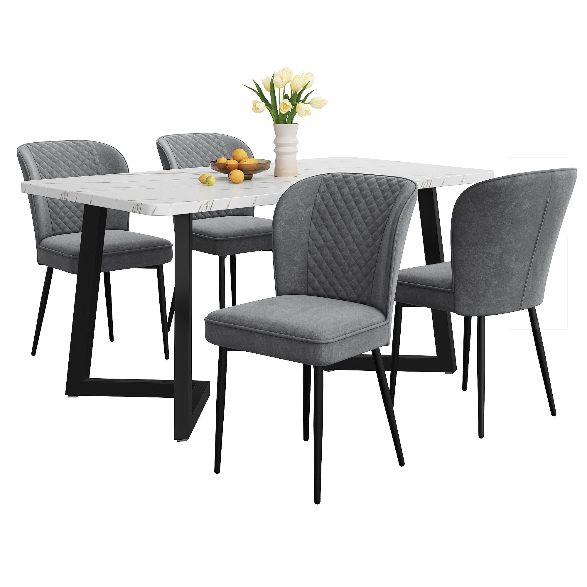 i@home Essgruppe 117×68cm Esstisch mit 4 günstig online kaufen