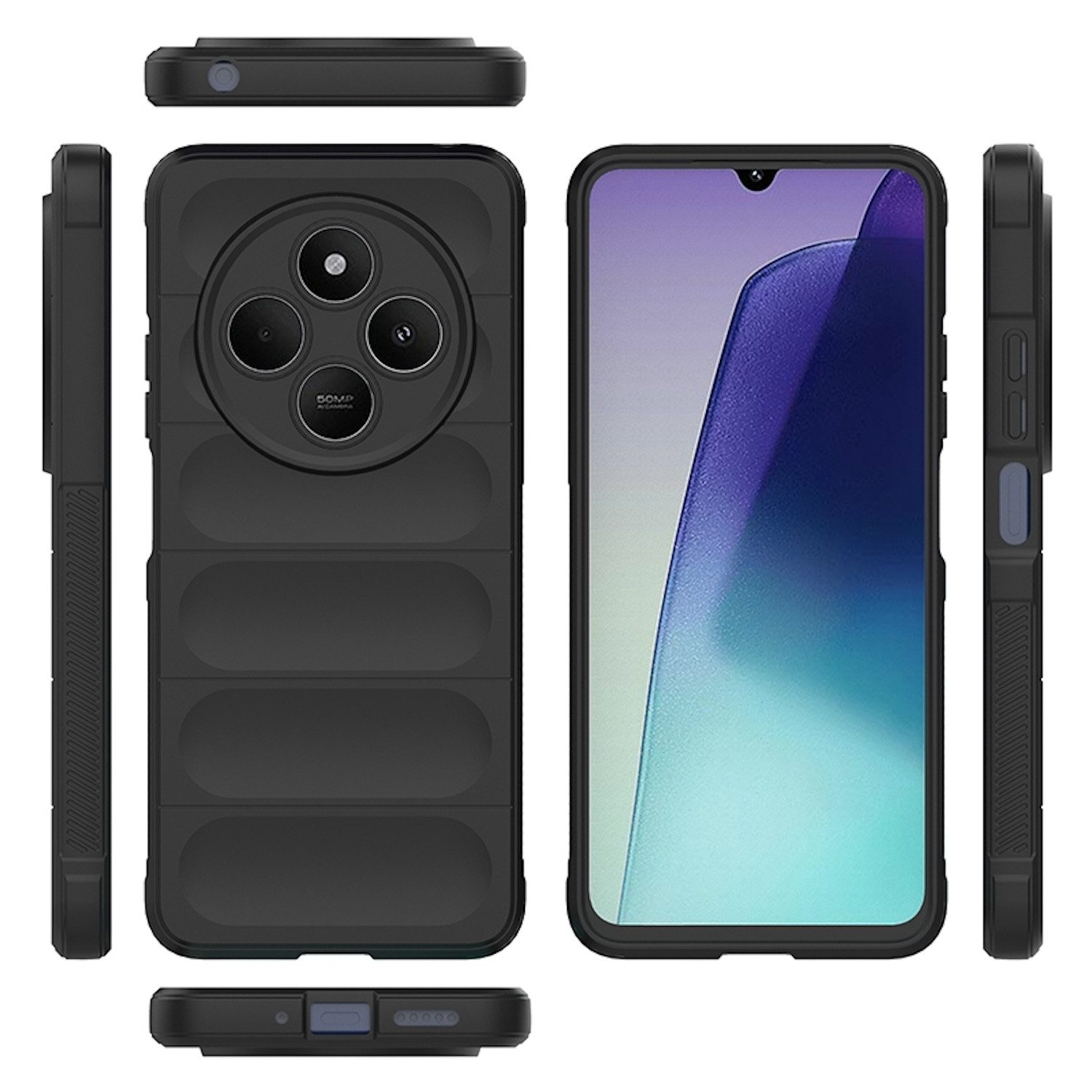 Wigento Handyhülle Für Xiaomi Redmi 14C 4G Magic Shield TPU Hülle Flanell - Innenfutter, TPU Hülle mit Flanell-Innenfutter für Rundumschutz