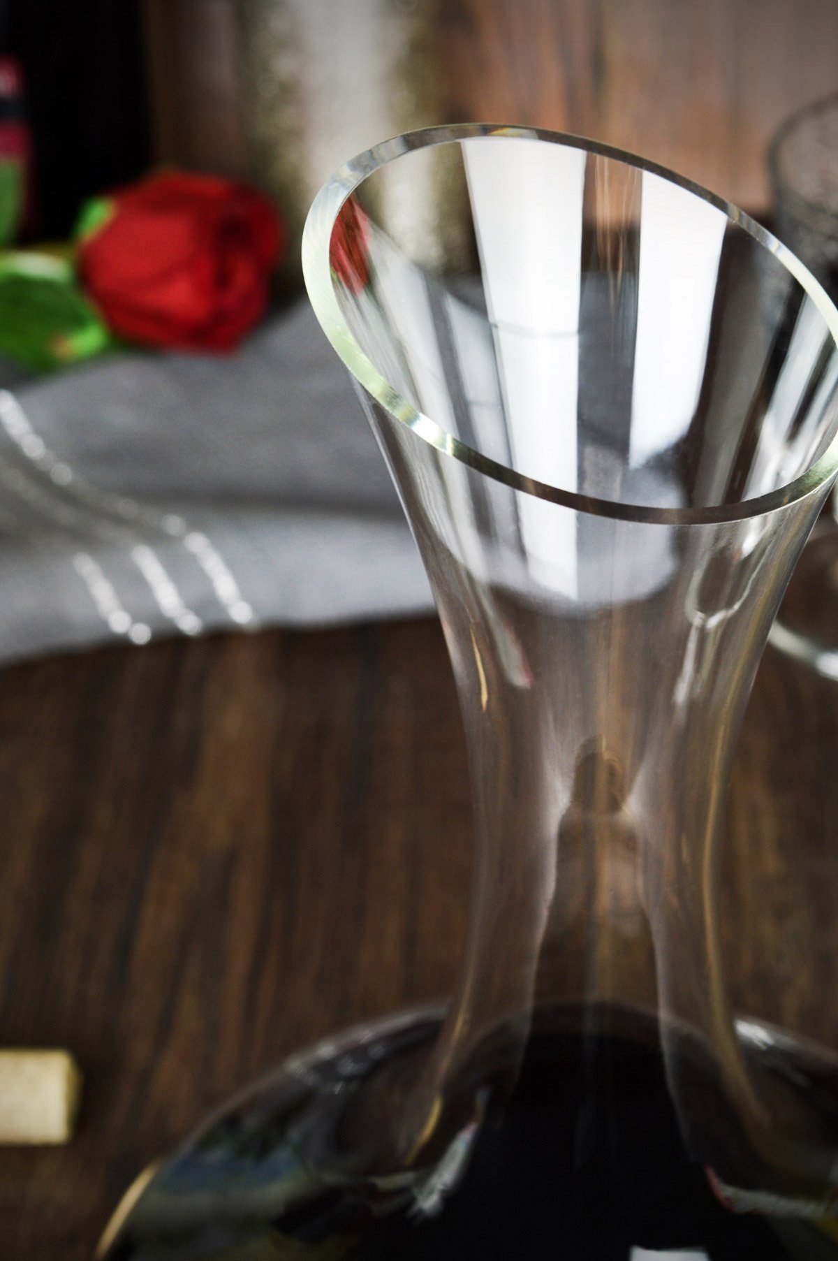 Sendez Dekanter Weinkaraffe 1,5 Liter Dekantier Glaskaraffe Karaffe Glas, (1-tlg)