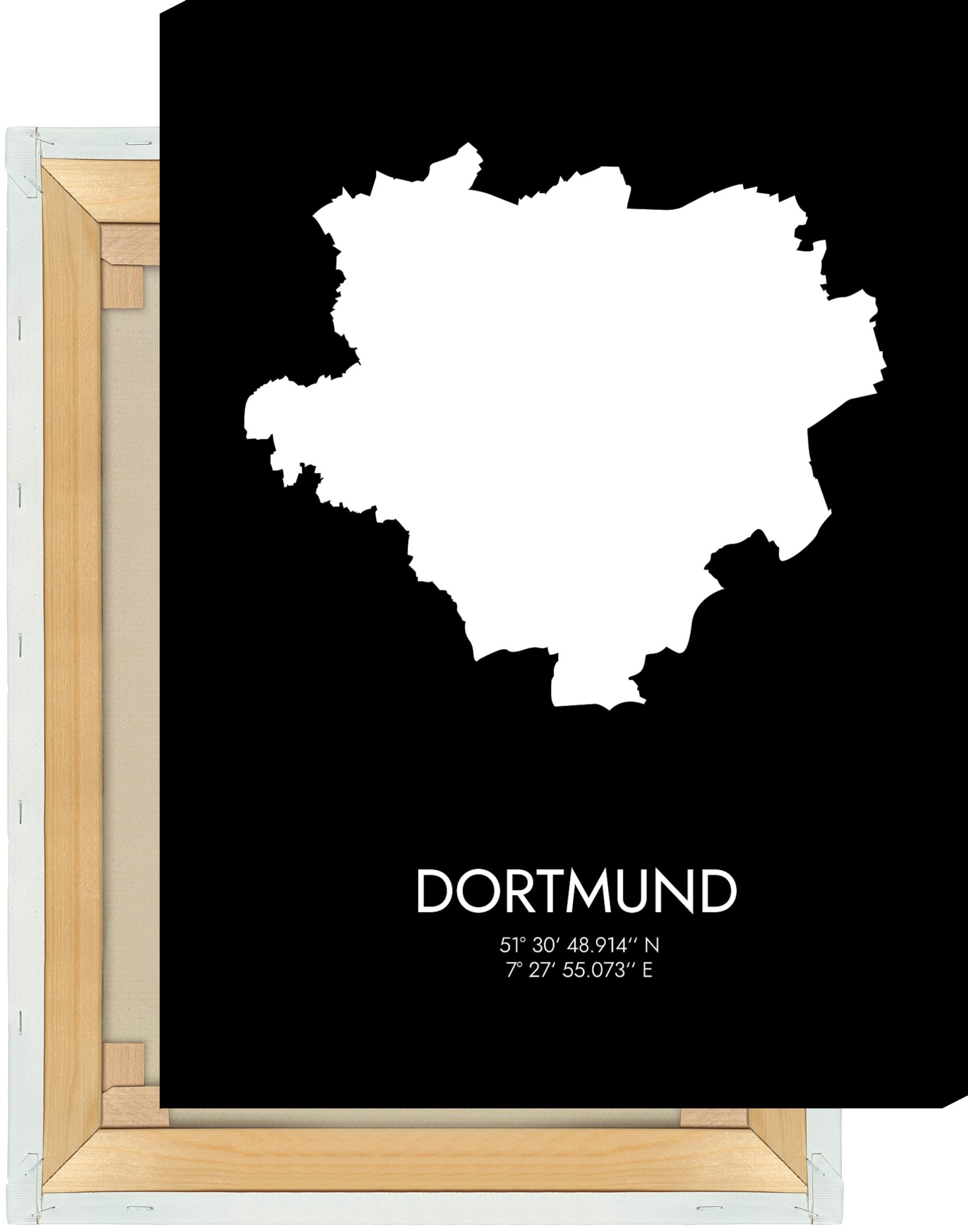 MOTIVISSO Leinwandbild Dortmund Koordinaten #3