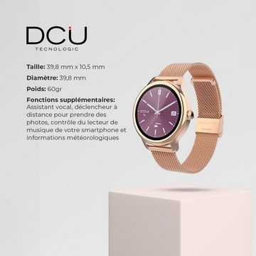 DCU Tecnologic Smartwatch (1,2 Zoll, Android, iOS), Sophie für Damen, mit IP67 wasserdicht, 22 Sportmodi, DCU Smart App