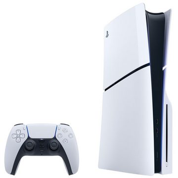 Playstation PS5 Konsole Slim Edition Disc Laufwerk mit 1 Controller (Bundle), 1TB SSD Console, 4k, Gaming Konsole