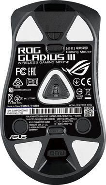 Asus ROG Gladius III Wireless Maus (Bluetooth, RF Wireless, kabelgebunden)