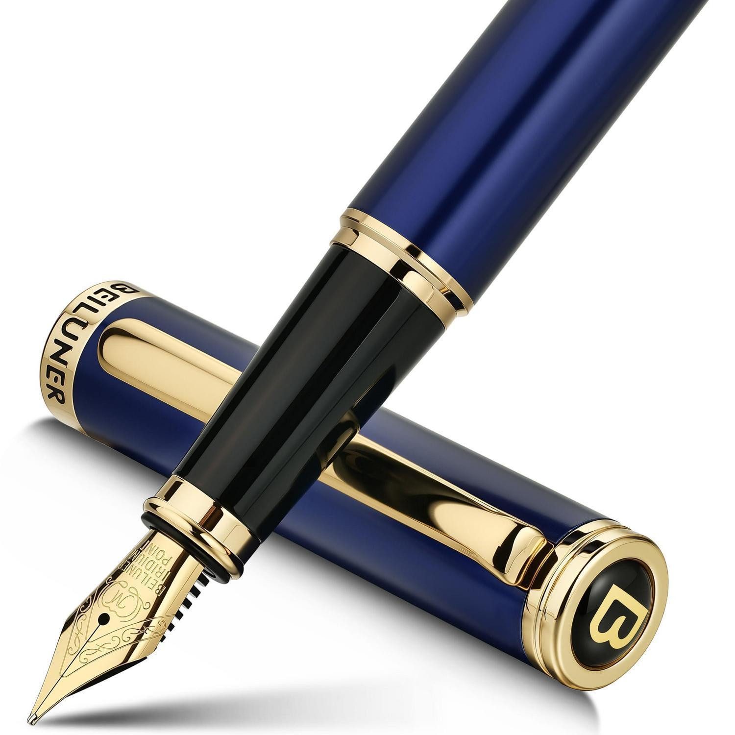 LuxusKollektion Füllfederhalter Füllfederhalter Blau Mittel Luxus Gold