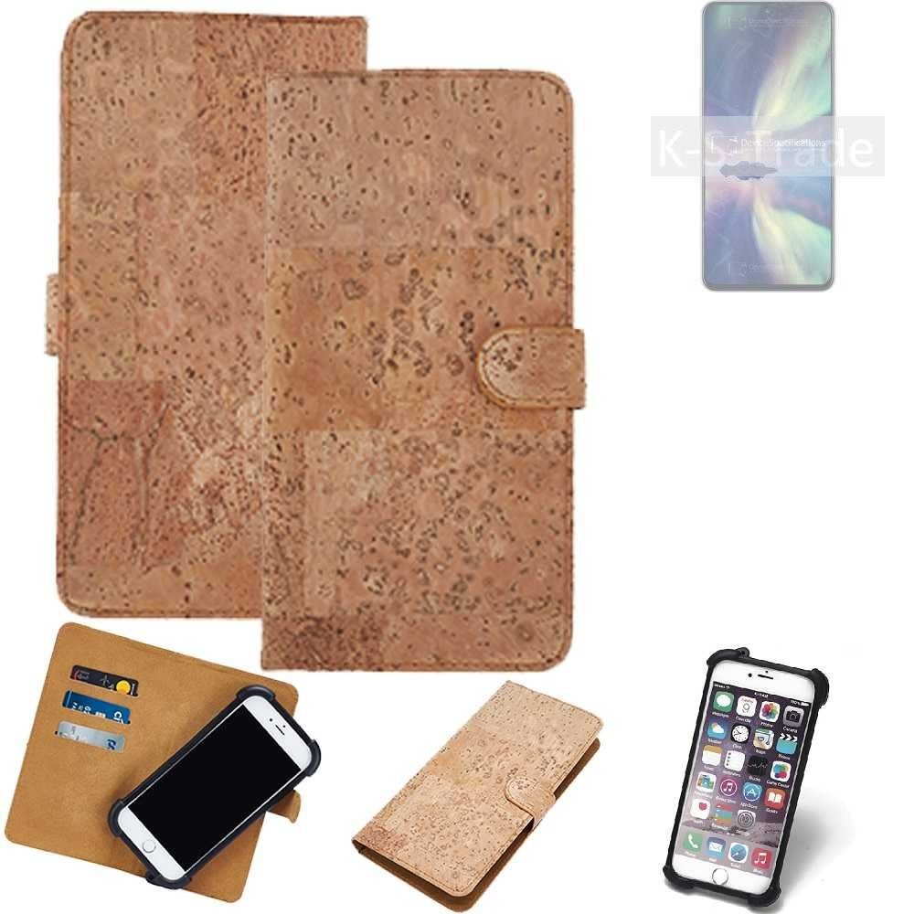 K-S-Trade Handyhülle für ZTE Blade V40s, Hülle - Kork Handyhülle Cover - Schutzhülle TPU Case Bumper in