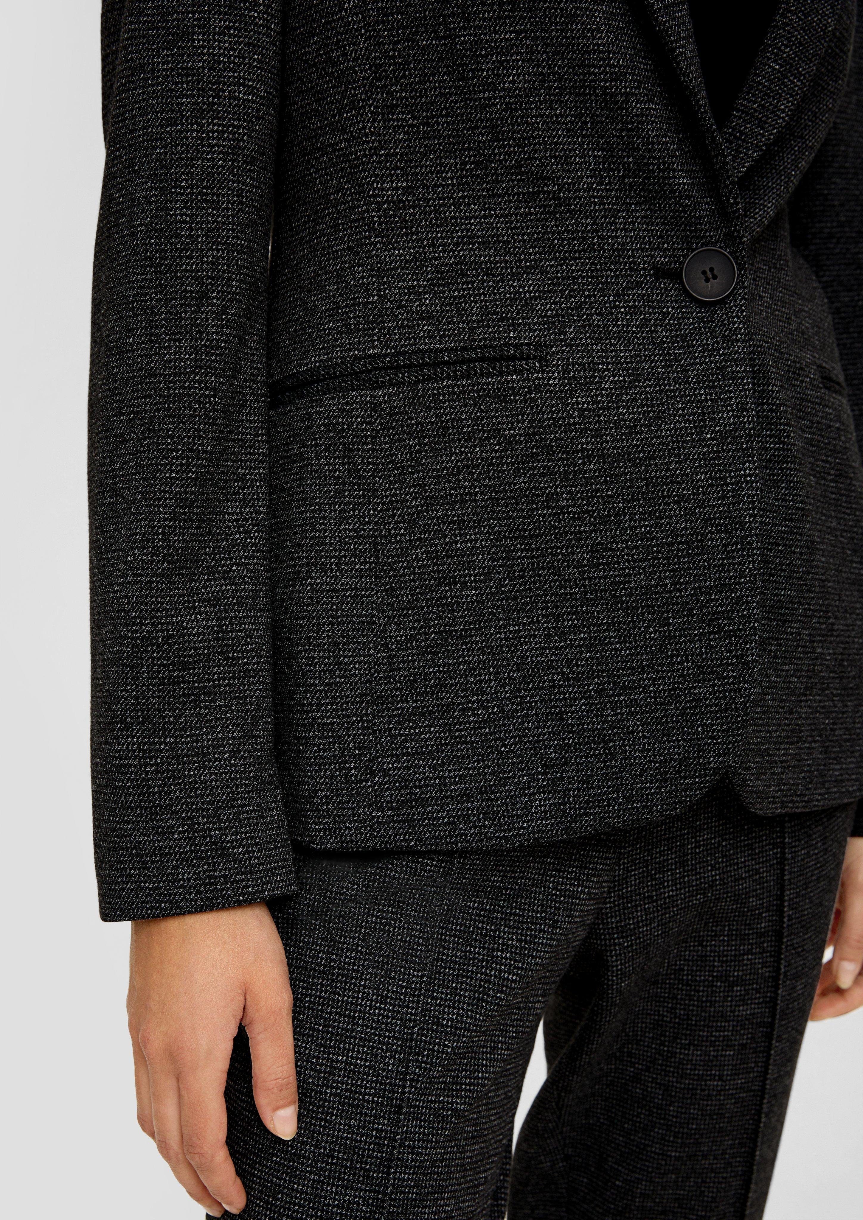 s.Oliver BLACK LABEL Jackenblazer Blazer Viskosemix Slim aus Fit im