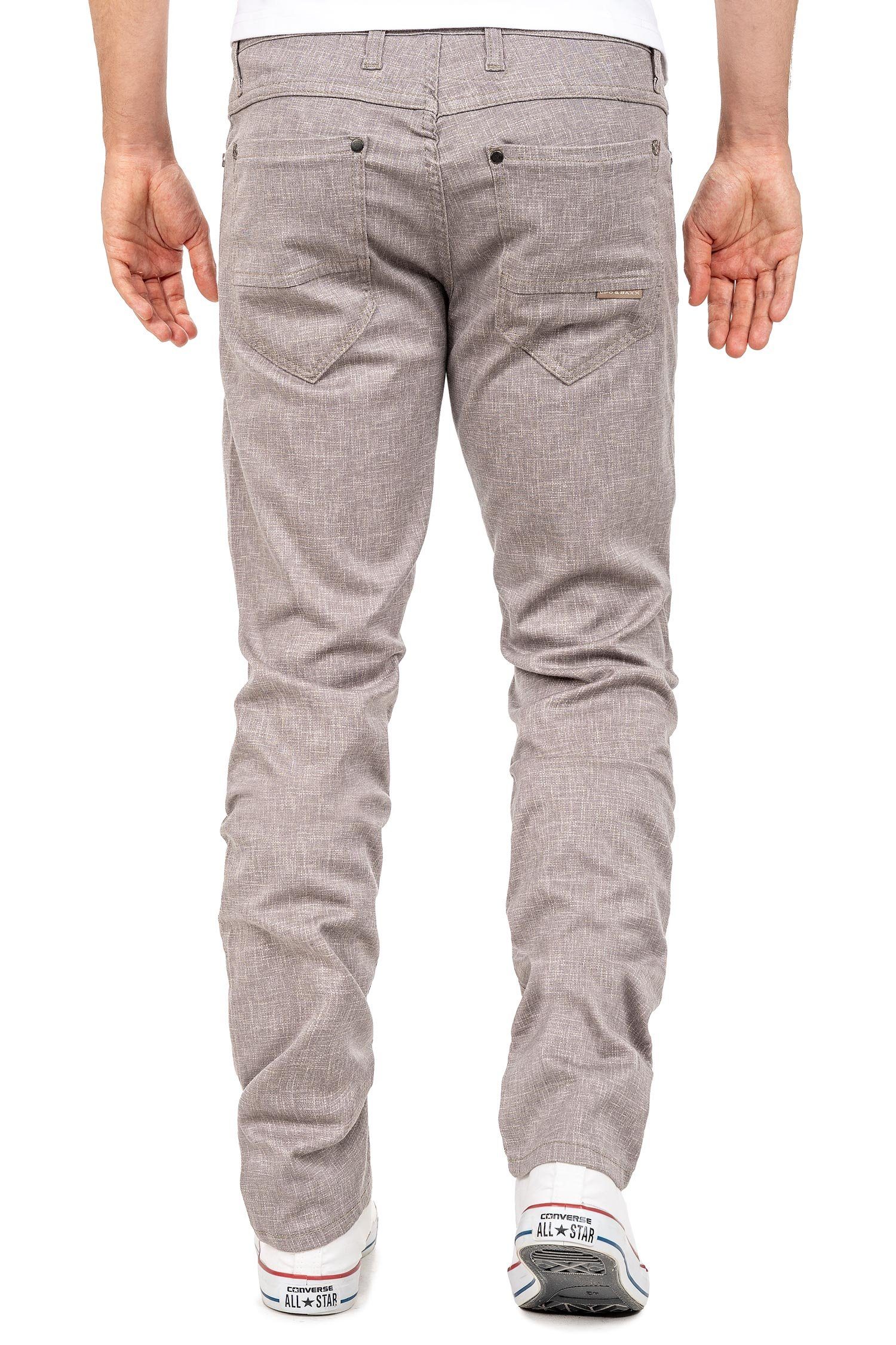 Cipo & im BA-CD840 Hose Look Modernen Elegante Baxx Urbanen Stoffhose grau