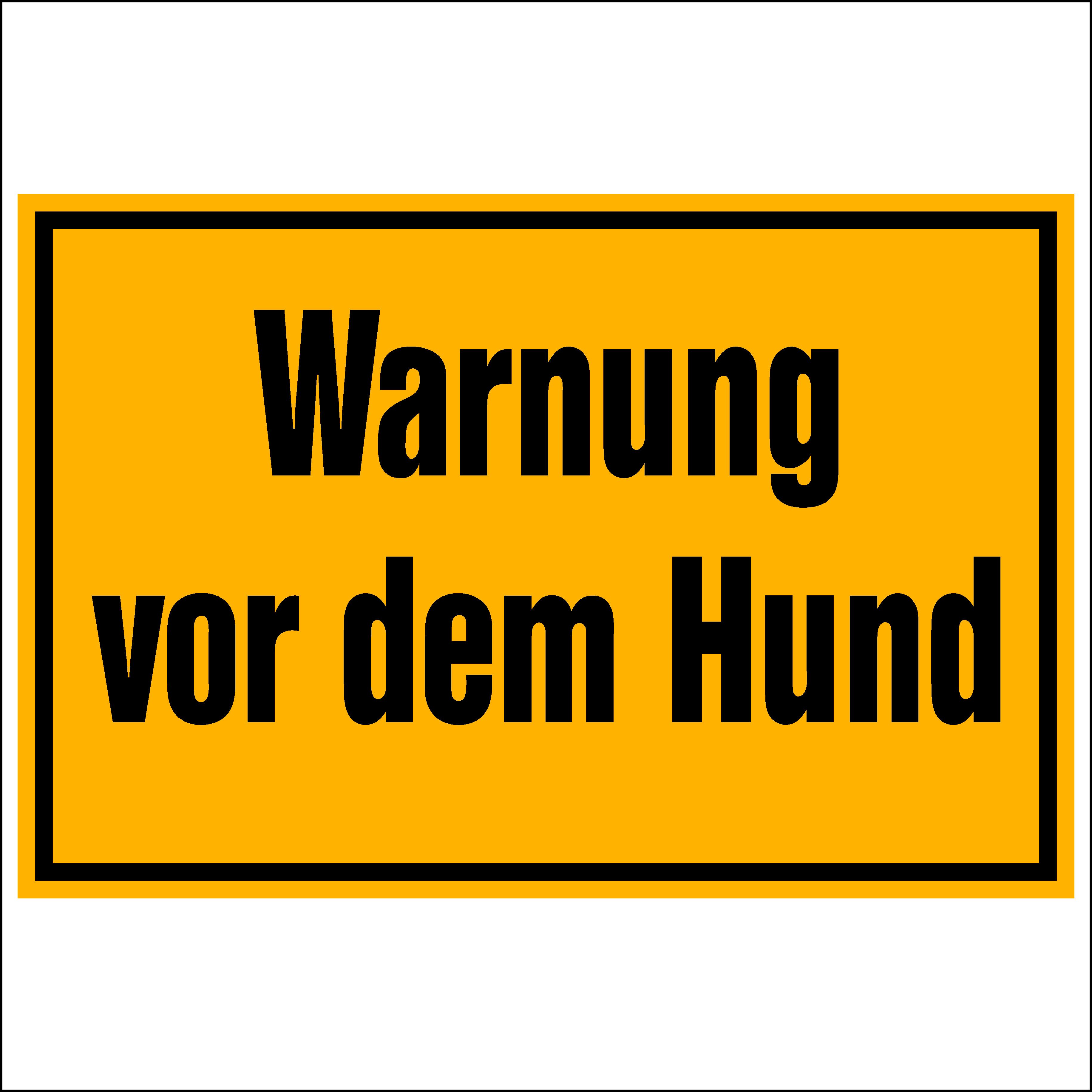 Wichelhaus Hinweisschild Warnung vor dem Hund Schild 20x30cm