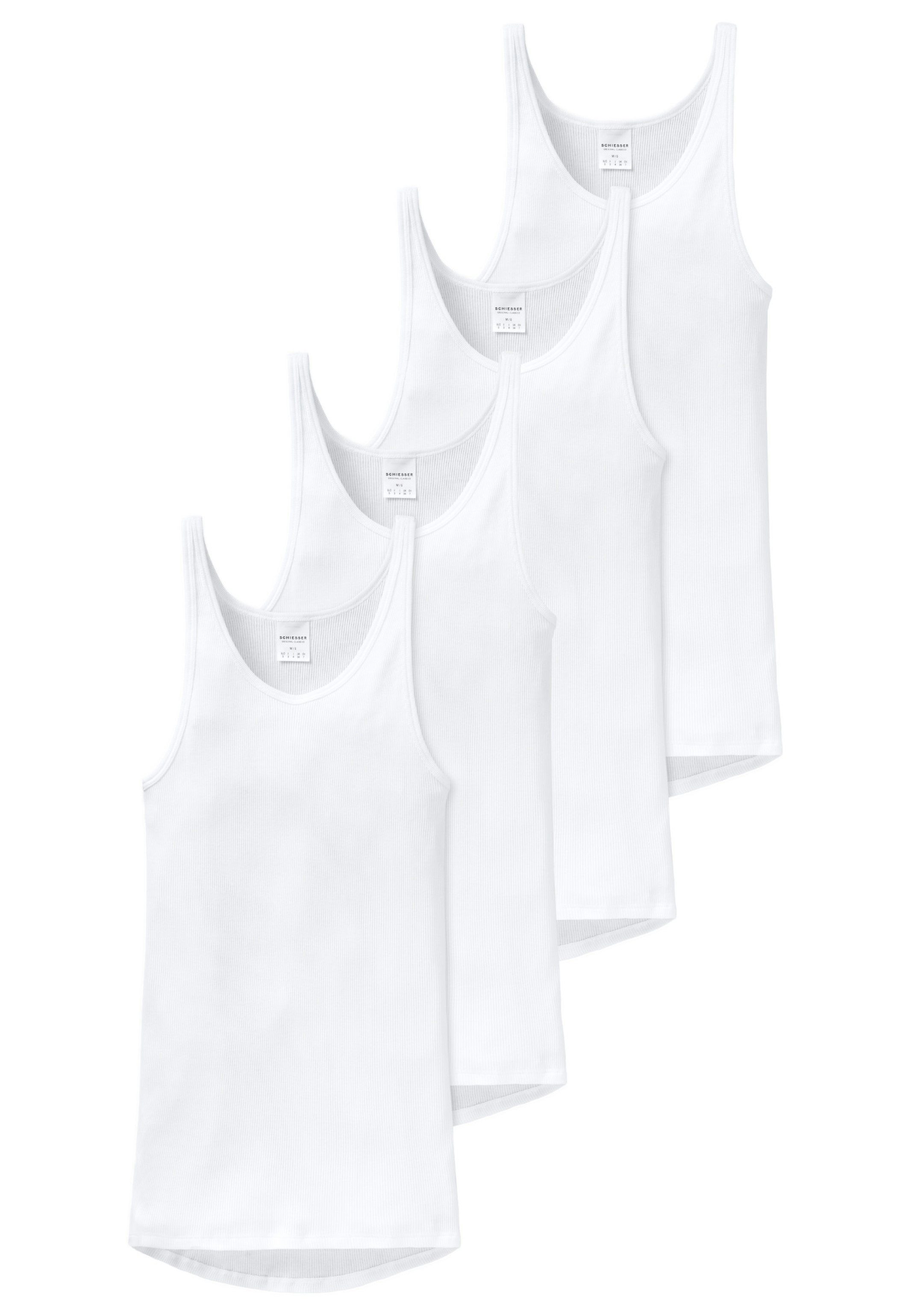 Schiesser Unterhemd 4er Pack Original Classics Doppelripp (Spar-Set, 4-St) günstig online kaufen