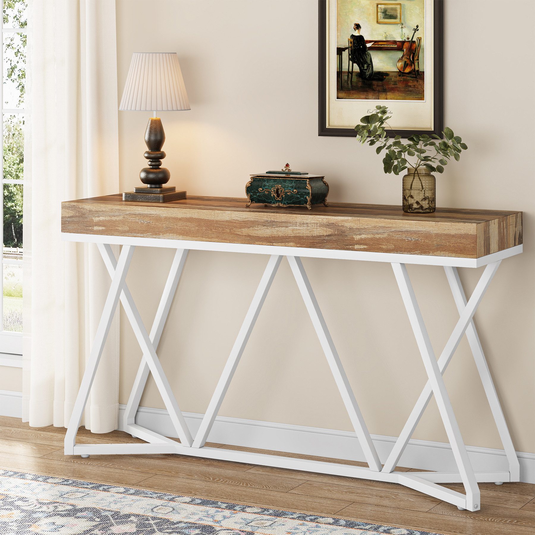 Tribesigns Konsolentisch 140cm Konsolentisch, Holz-Eingangstisch mit günstig online kaufen