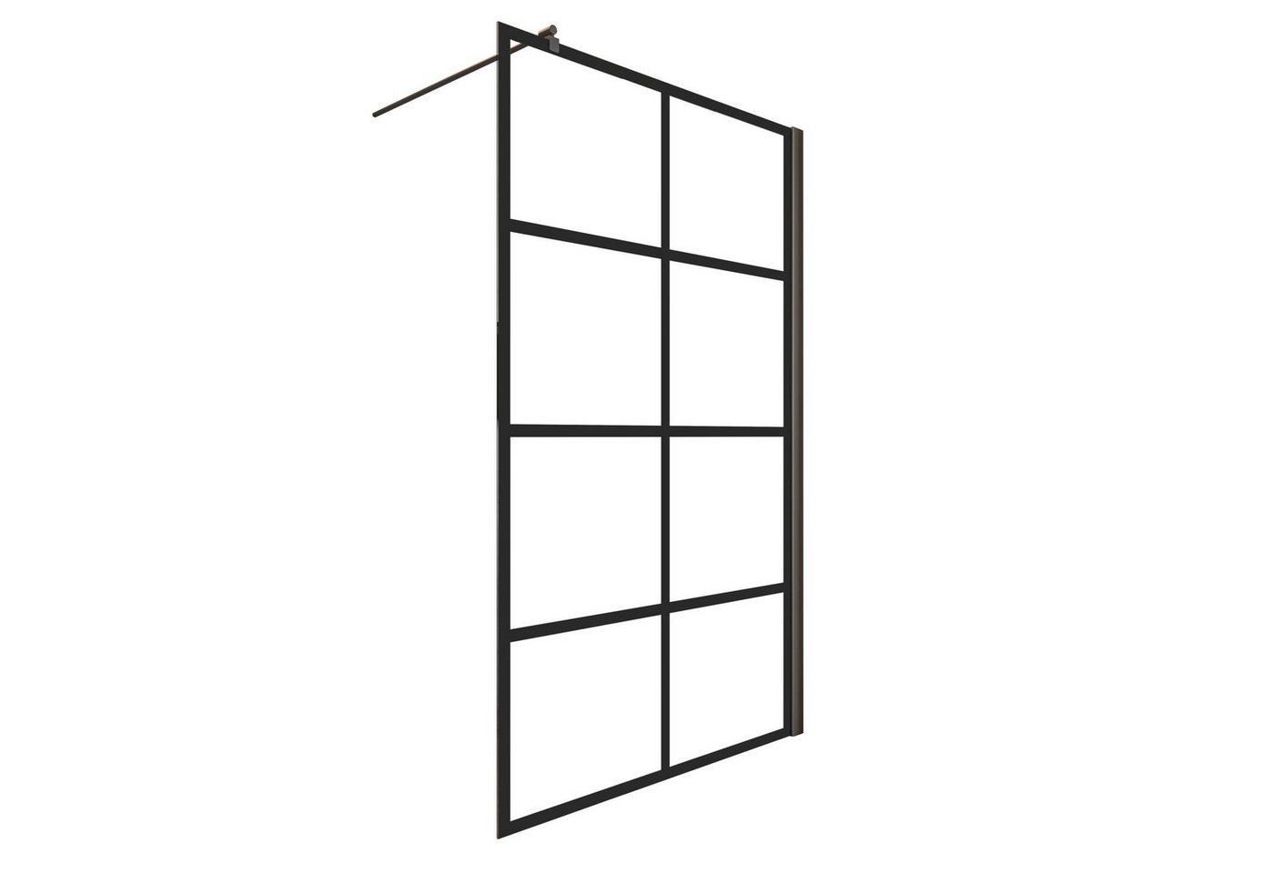 Thumbnail - Schulte Walk-in-Dusche Black Style, 6 mm Sicherheitsglas inkl. fixil-Glassiegel, BxH: 120 x 200 cm, Dekor Soho-Black