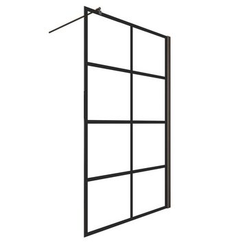 Schulte Walk-in-Dusche Alexa Style 2.0, 6 mm Sicherheitsglas inkl. fixil-Glassiegel, BxH: 120 x 200 cm, Dekor Soho-Black, Frontscheibe