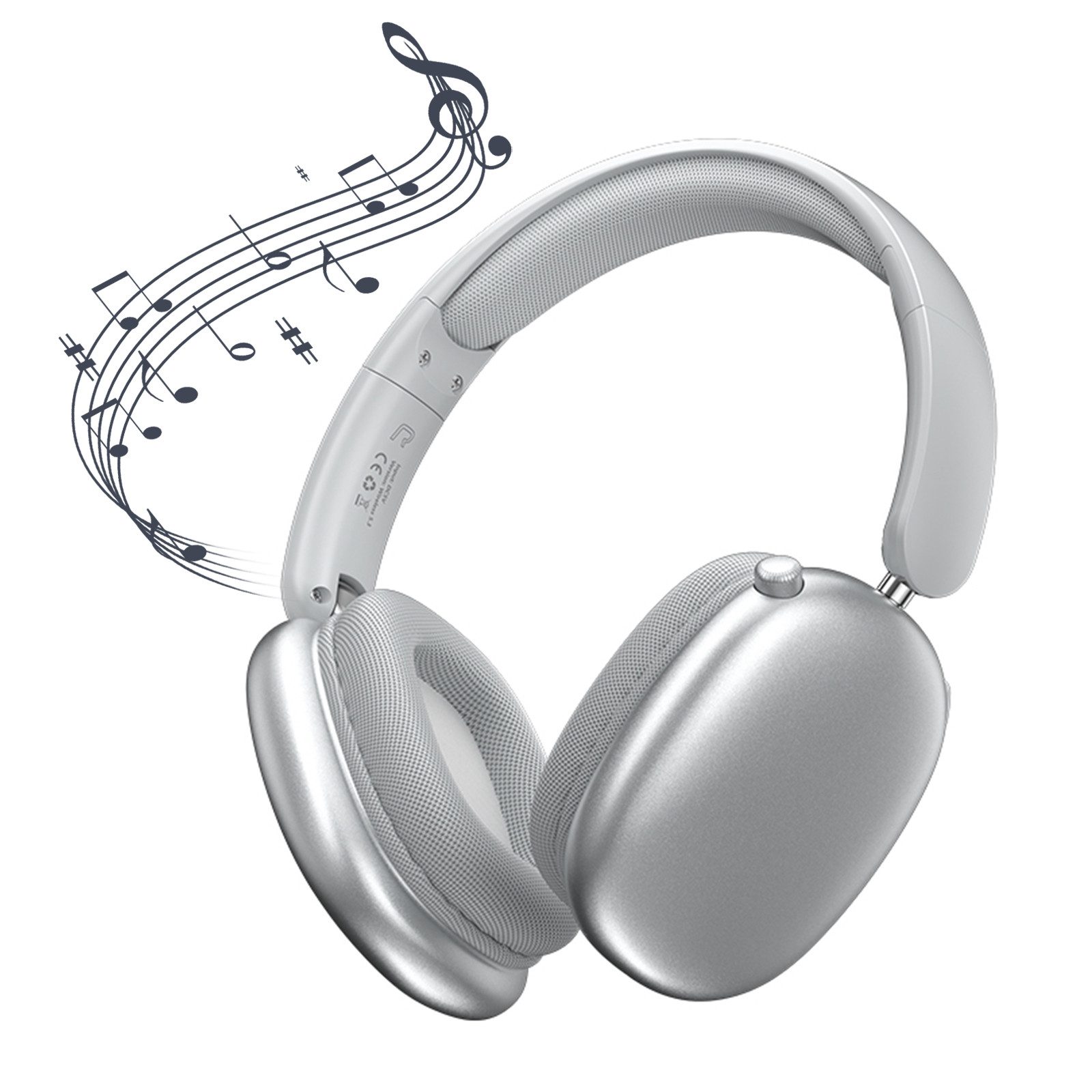 MOPUEA Bluetooth Over-Ear-Kopfhörer kabello Faltbare HiFi Stereo ENC Mikrofon Over-Ear-Kopfhörer (Spatial Audio ENC Mikrofon TF Karte faltbar leicht 170g)
