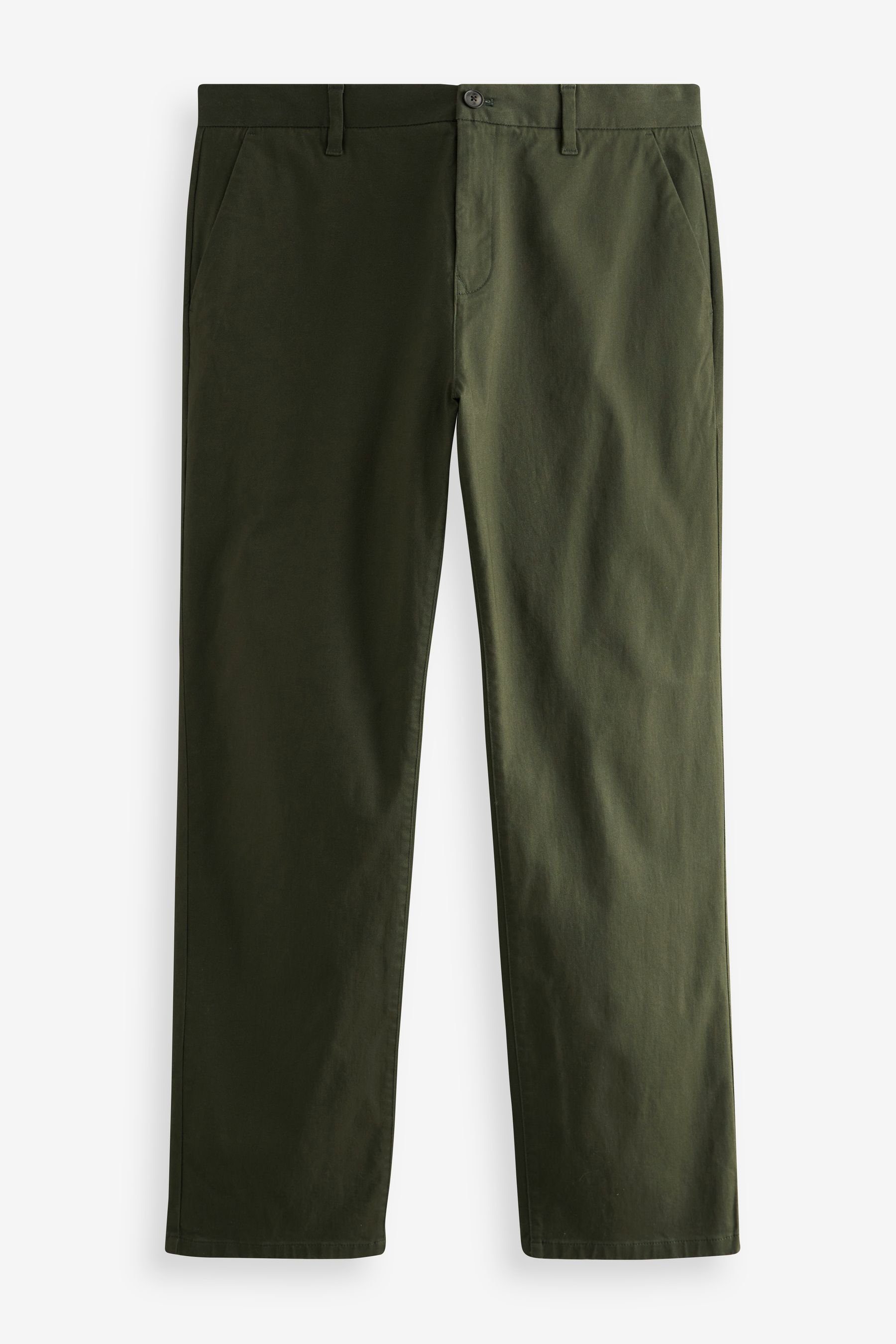 Next Chinohose Stretch-Chinohose im Relaxed Fit (1-tlg) Khaki Green