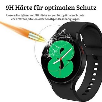 SmartUP Smartwatch-Hülle Schutzhülle für Samsung Galaxy Watch 4 40mm 44mm (3 Schutzgläser)
