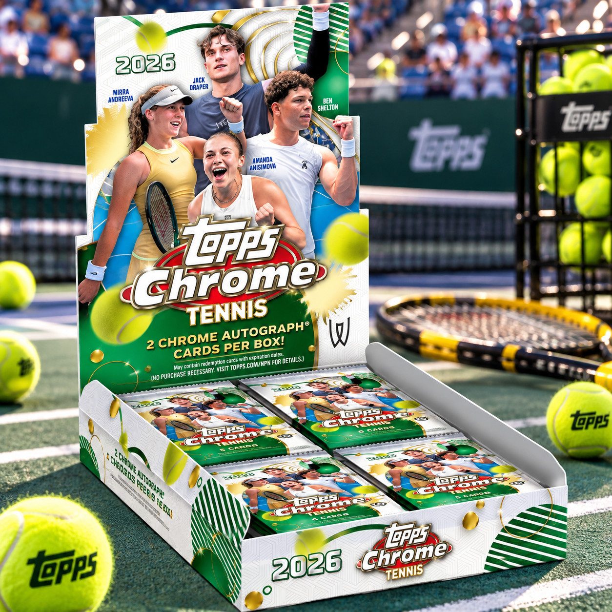 Topps Sammelkarte 2026 Topps Chrome Tennis Hobby Box Englisch