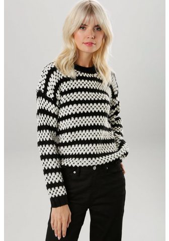 Aniston SELECTED Megztinis in strukturierter Grobstrick...