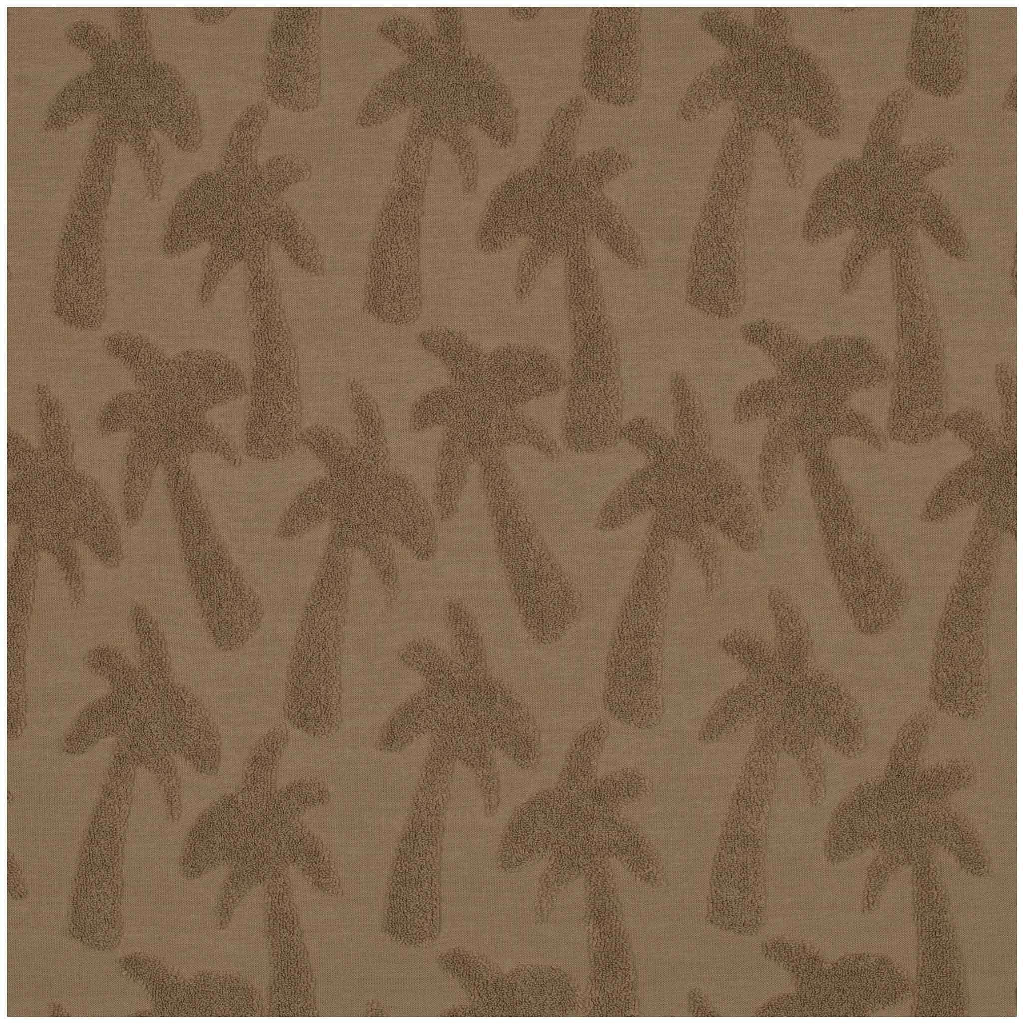 maDDma Stoff Jacquard-Frottee Palme ab 0,5mx155cm unifarben Baumwolle Frotteestoff, beige