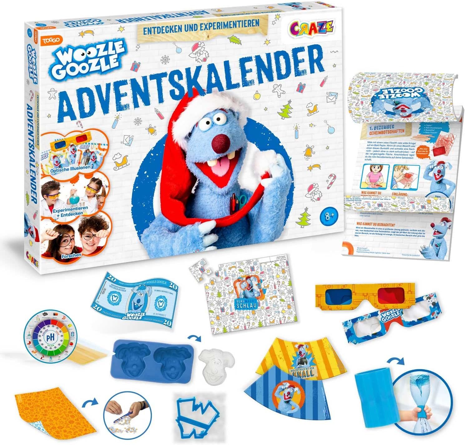 CRAZE Adventskalender CRAZE Adventskalender 2022, WOOZLE GOOZLE (24-tlg)