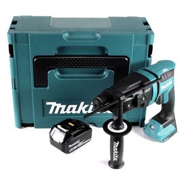 Makita Schlagbohrmaschine Makita DHR 182 T1J Akku Bohrhammer 18V 1,7J SDS plus Brushless + 1x Akku 5,0Ah + Makpac - ohne Ladegerät