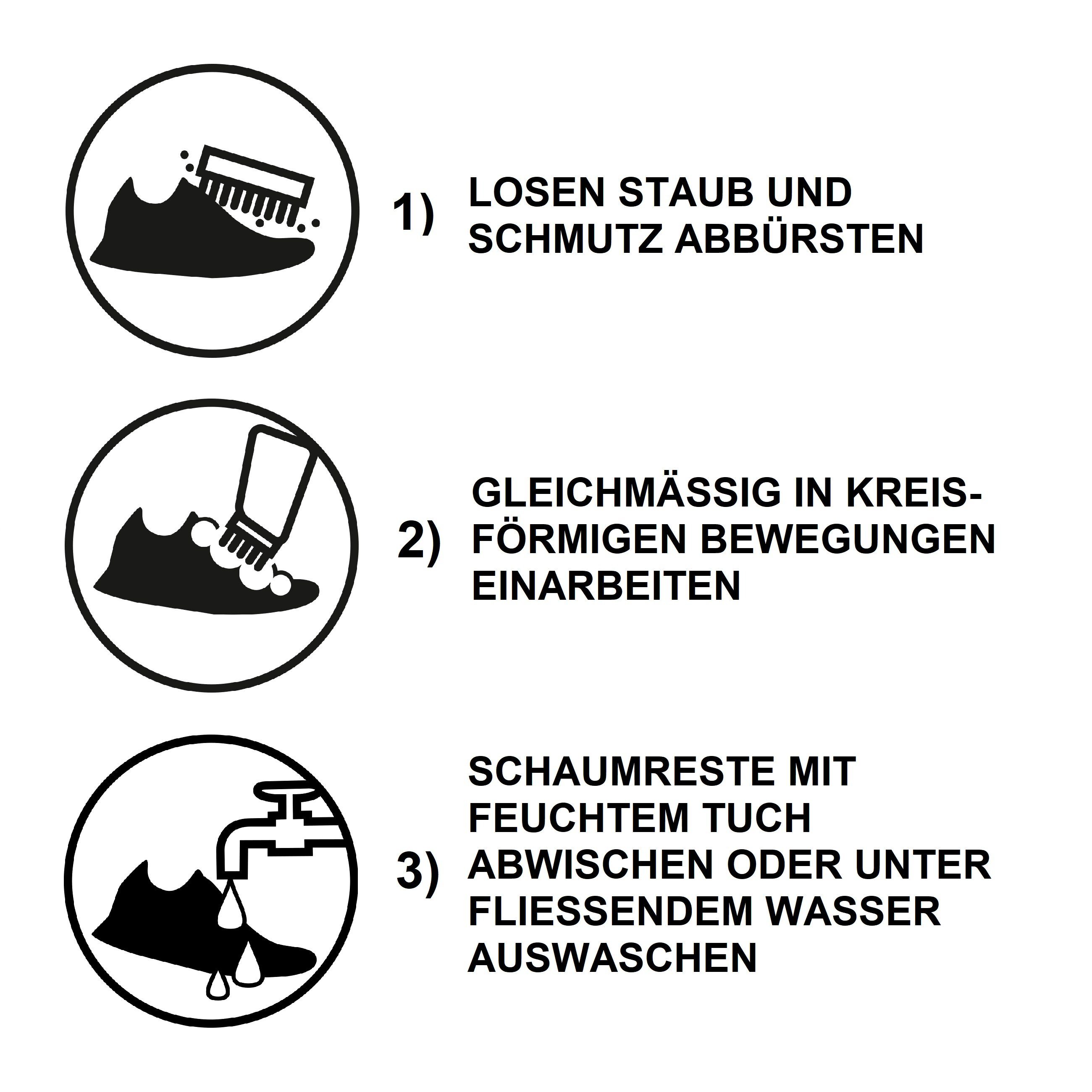 wie vieler reinigt Leder Textil, Cleaner Materialien, Sneaker Schuhputzbürste Sneaker und und Turnschuhe - Shoeboys (1-tlg)