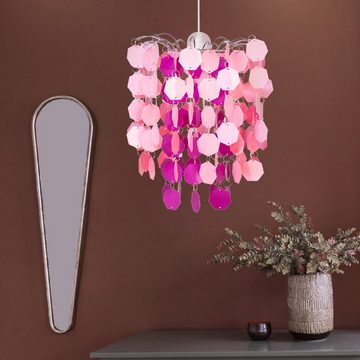 etc-shop Dekolicht, Leuchtmittel nicht inklusive, Kinder Hänge Leuchte Spiel Mädchen Zimmer Beleuchtung rosa-pink