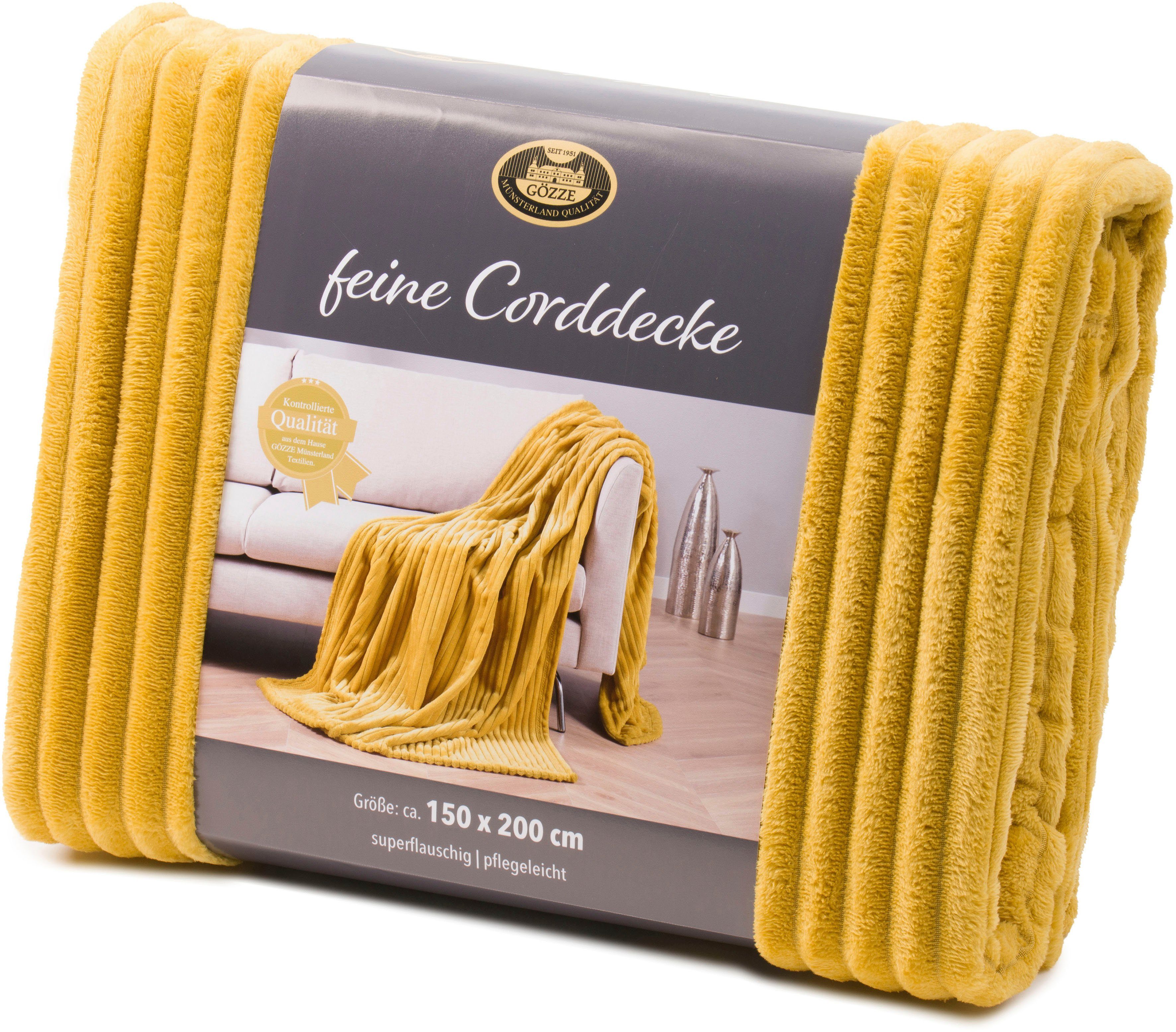 Wohndecke Feincord Kuscheldecke, Gözze, flauschig weich und wohlig warm – Bild 4 von 5