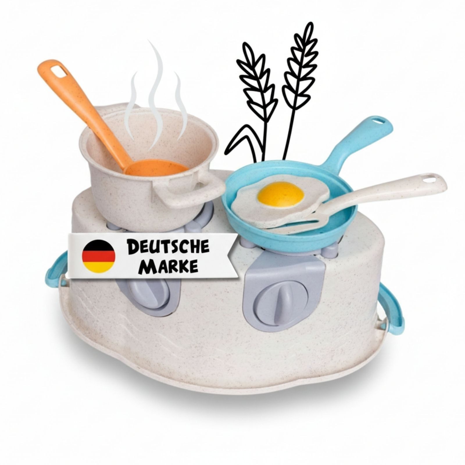 alldoro Spiel-Kochgeschirr Kinderküchen Kochset mit Kinderherd und Kochgesc günstig online kaufen