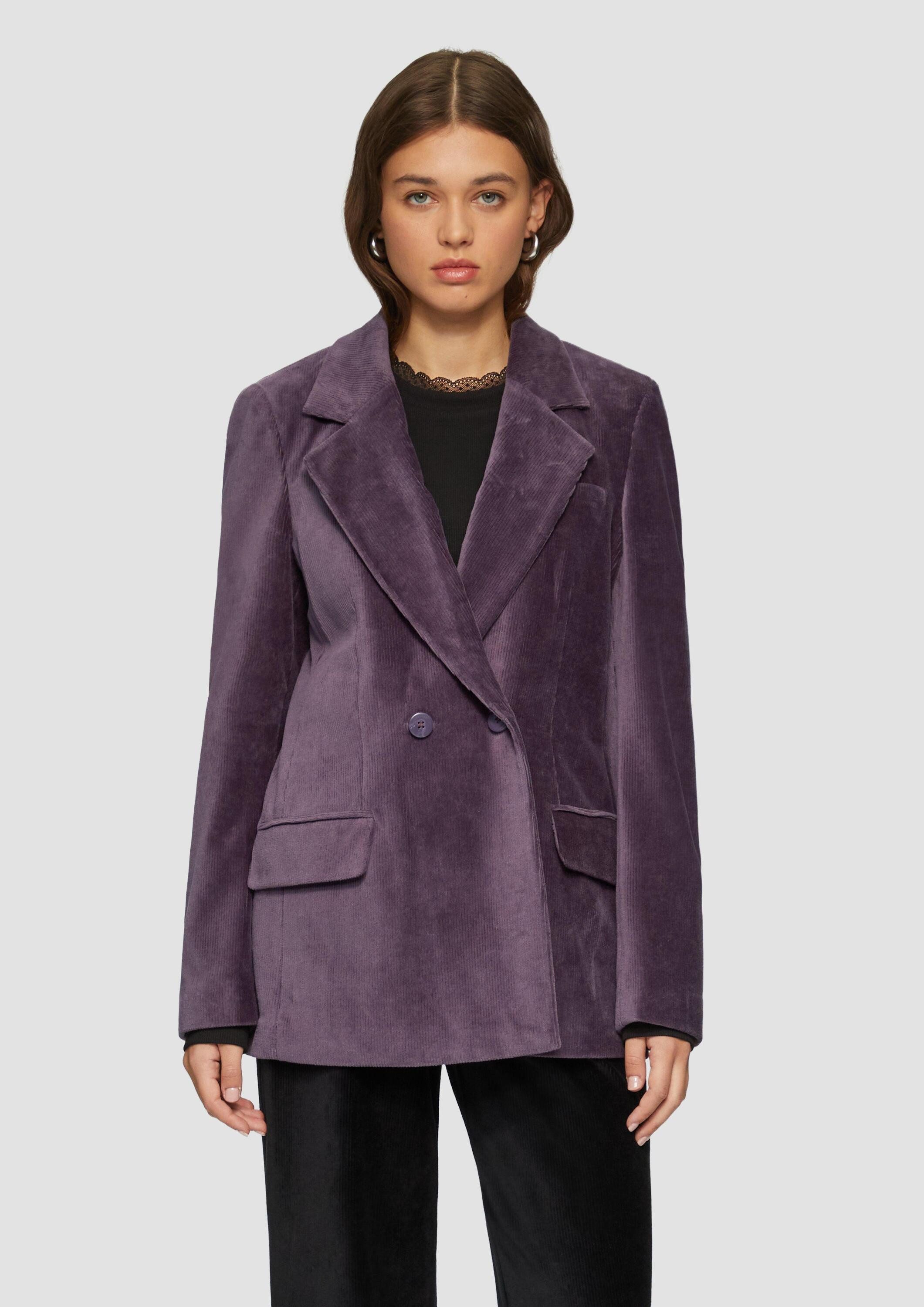 QS Jackenblazer Indoor-Blazer Antaillierter Blazer aus Cord günstig online kaufen